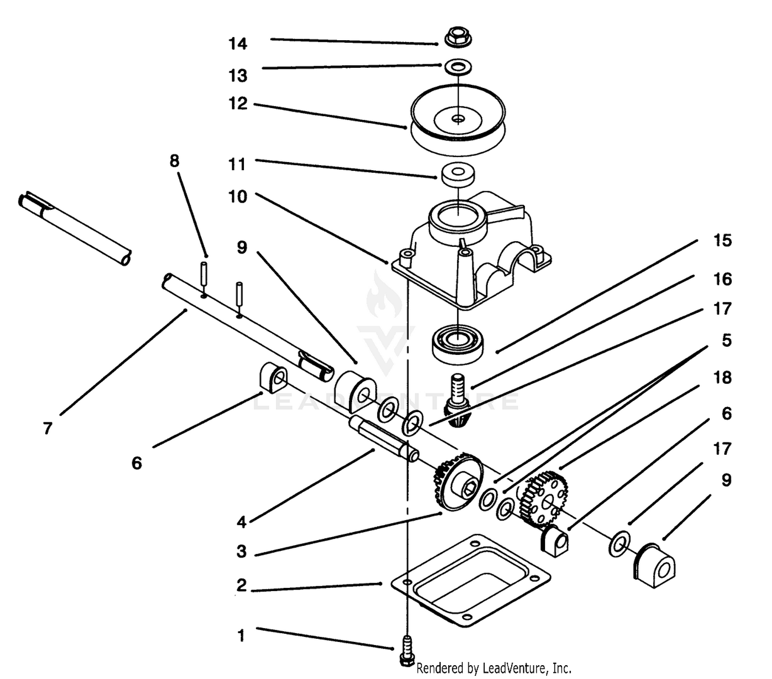 Gear Case Assembly (model No. 20807bc Only)