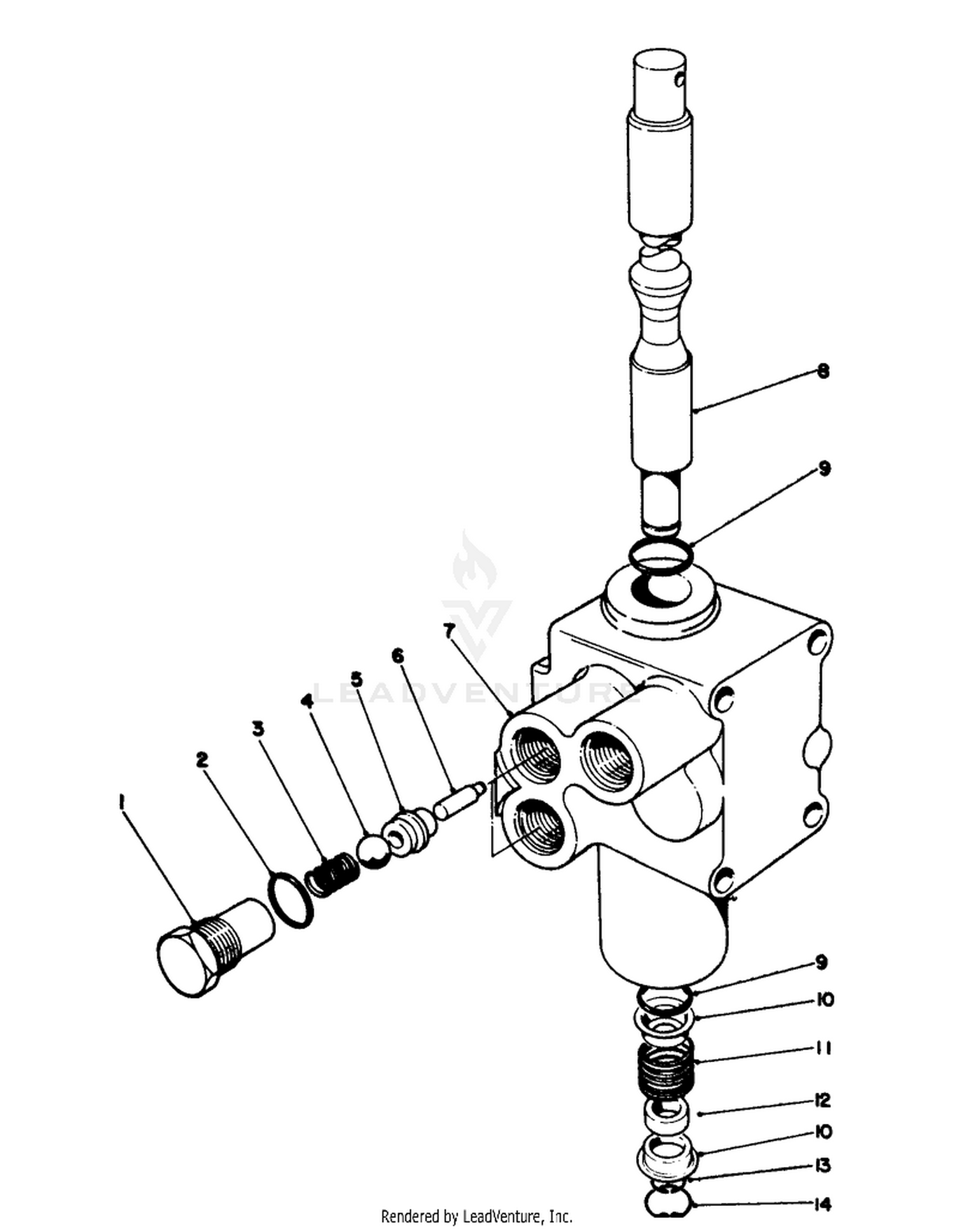 15 CU. FT. HOPPER KIT MODEL 30505 (OPT.)(CONTINUED) CONTROL VALVE NO. 43-1950