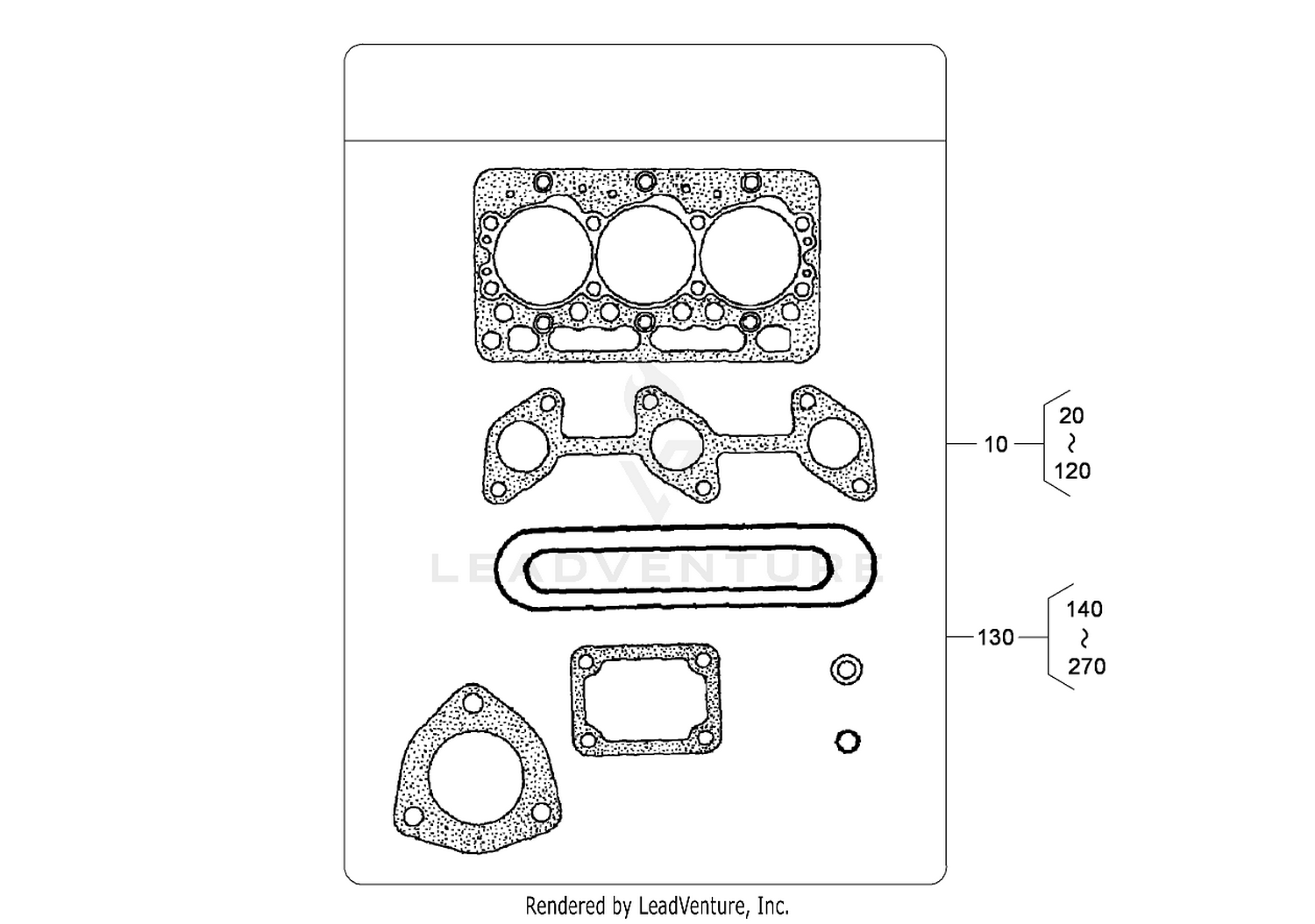 Upper and Lower Gasket Kits