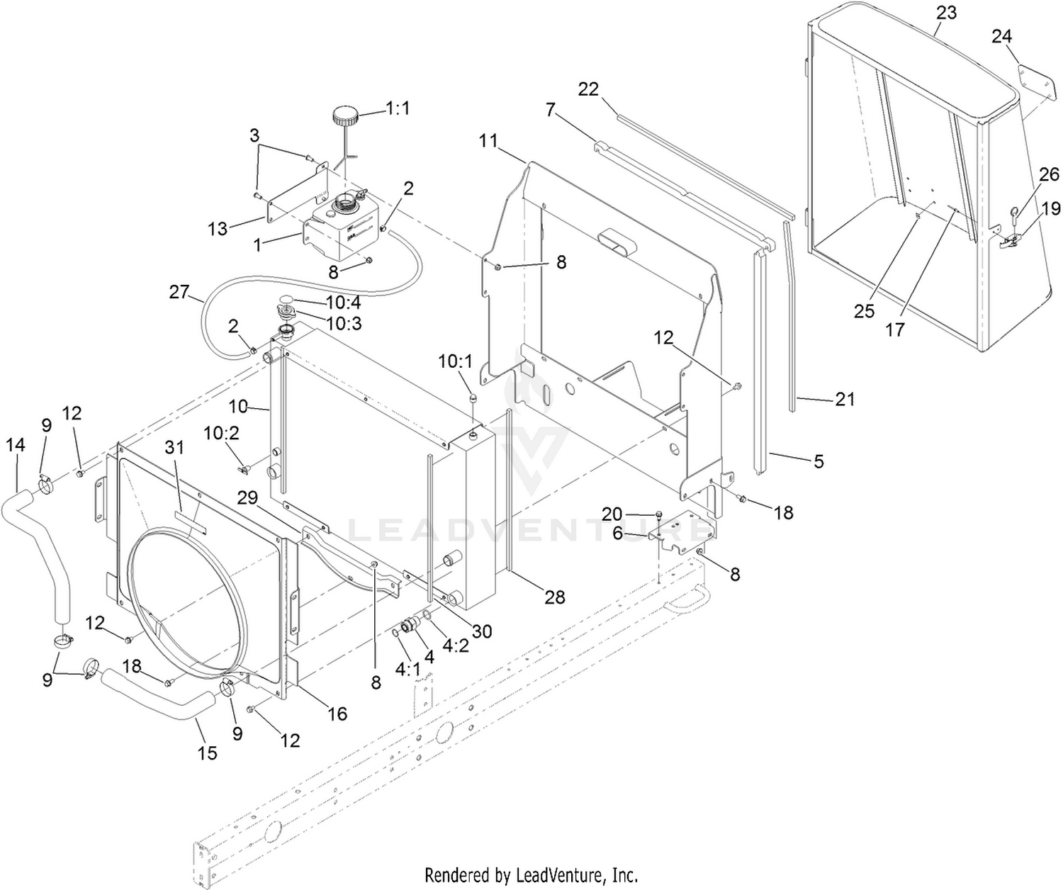 Radiator and Shroud Assembly