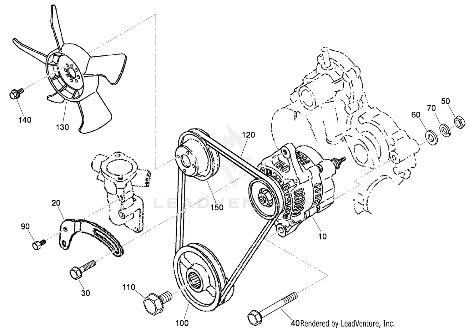 Alternator and Pulley Assembly
