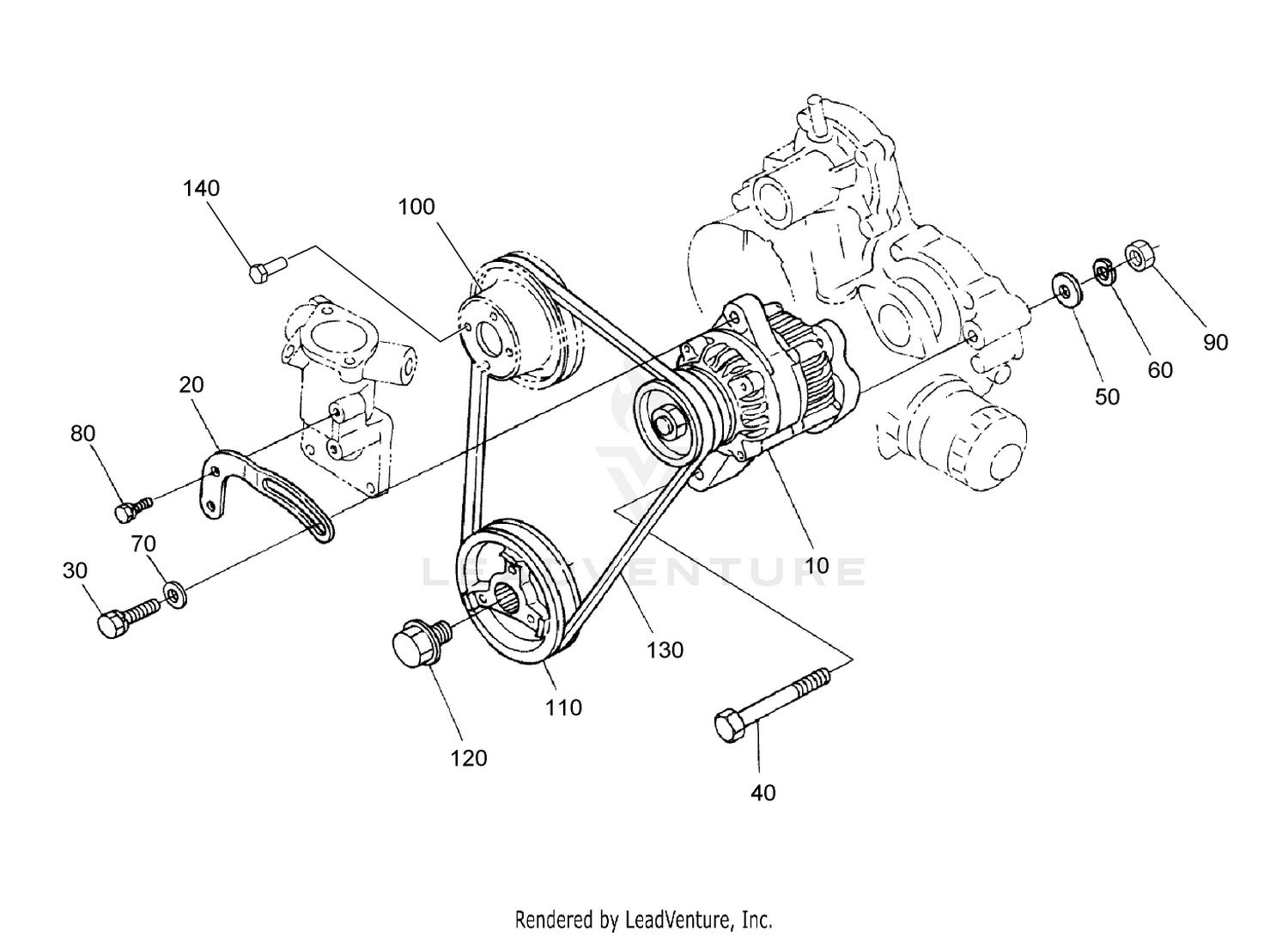 Alternator and Pulley Assembly