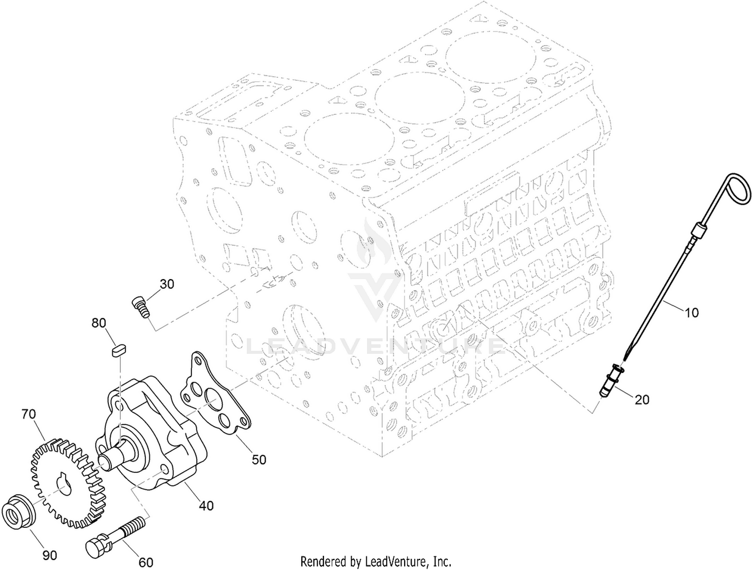 Oil Pump and Dipstick Assembly