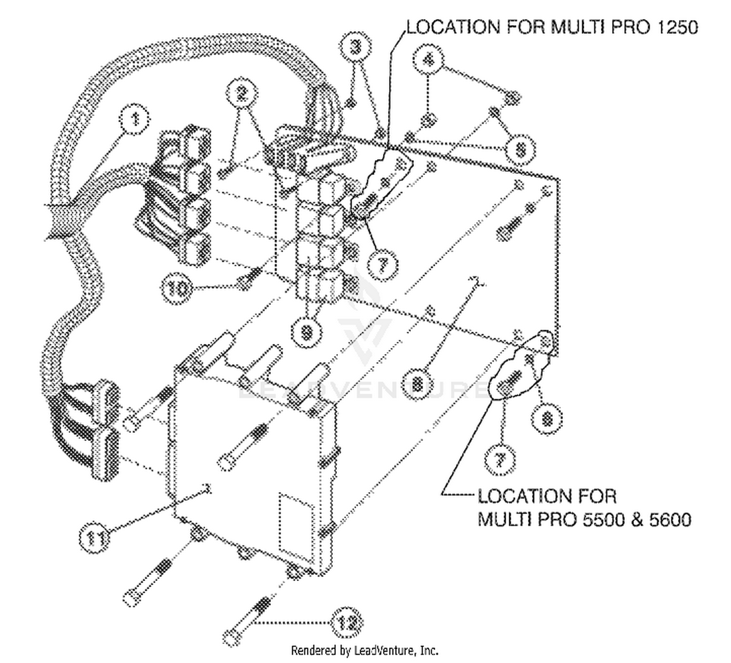 ECU MOUNTING ASS-Y (5500, 5600  1250 SHOWN)