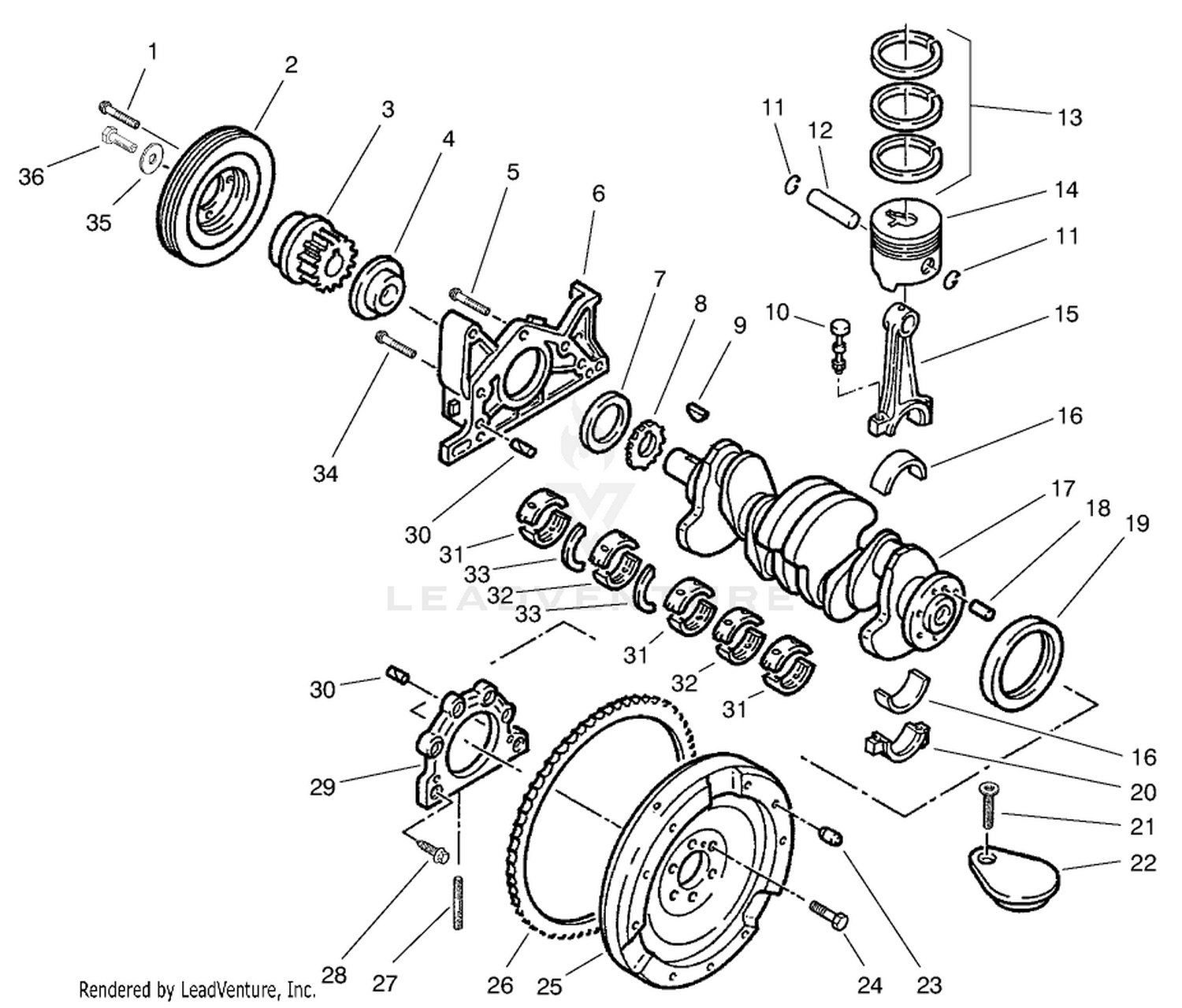 Piston and Crankshaft Assembly