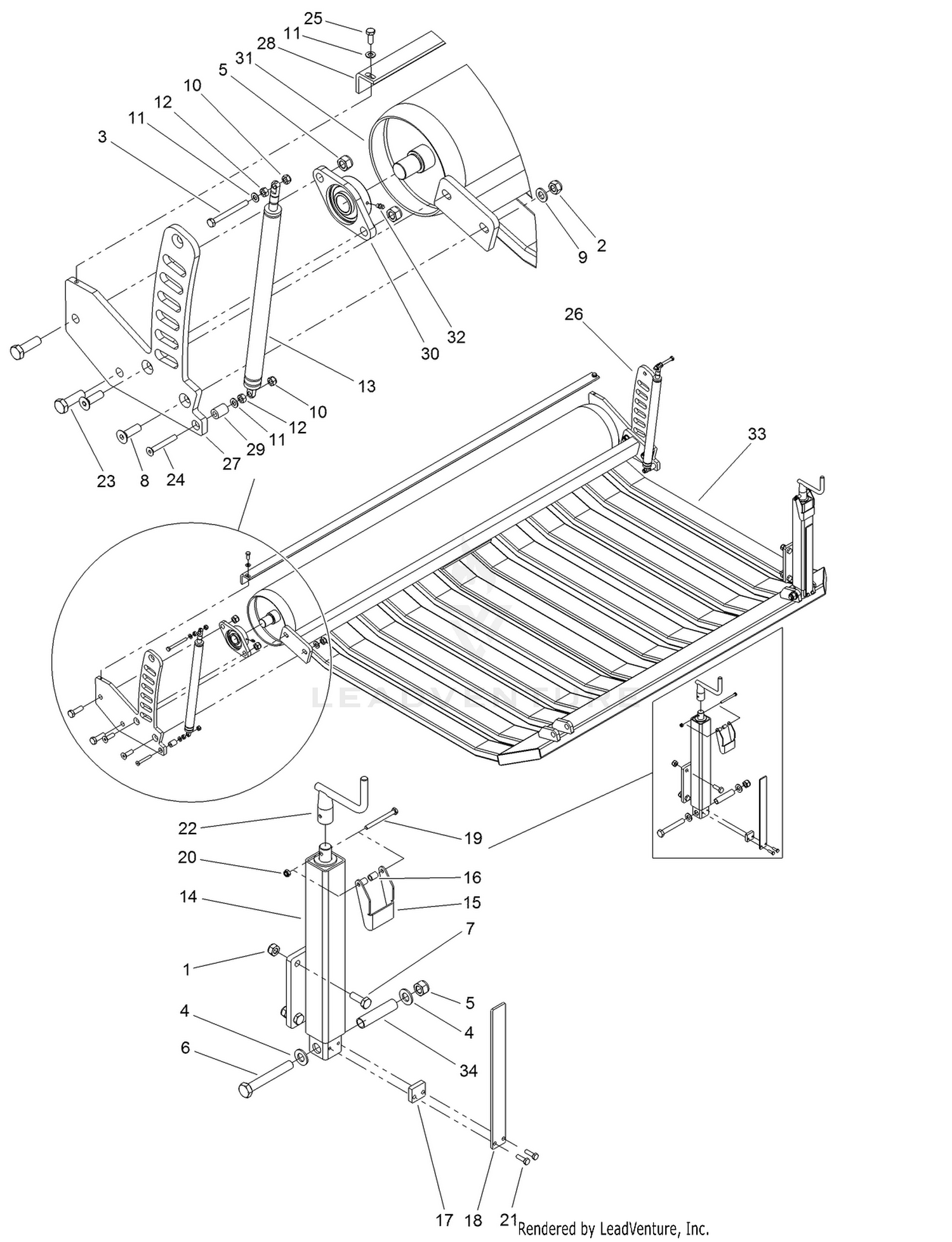 Roller and Skid Assembly