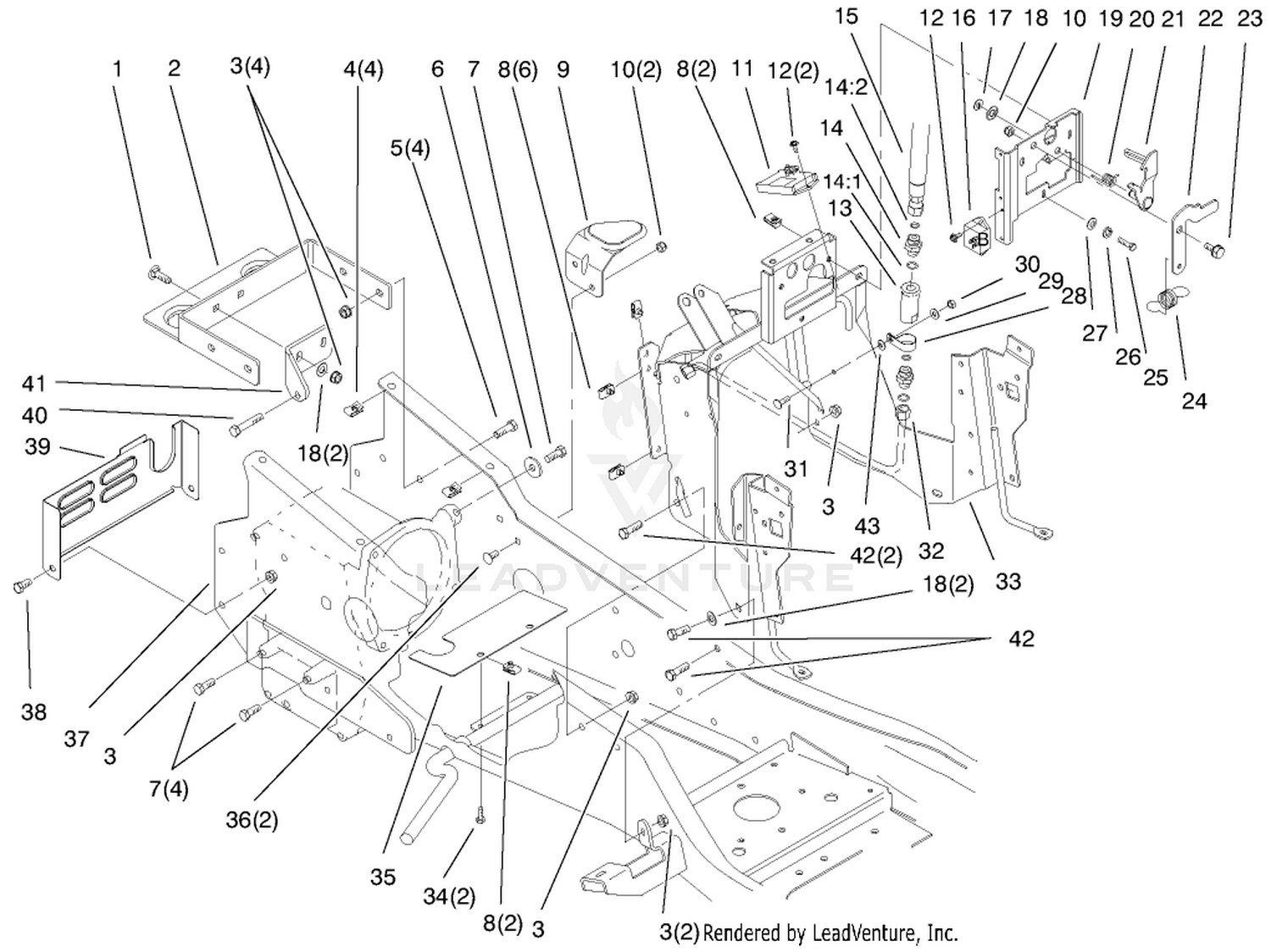 Steering Tower And Fuel Tank Assembly