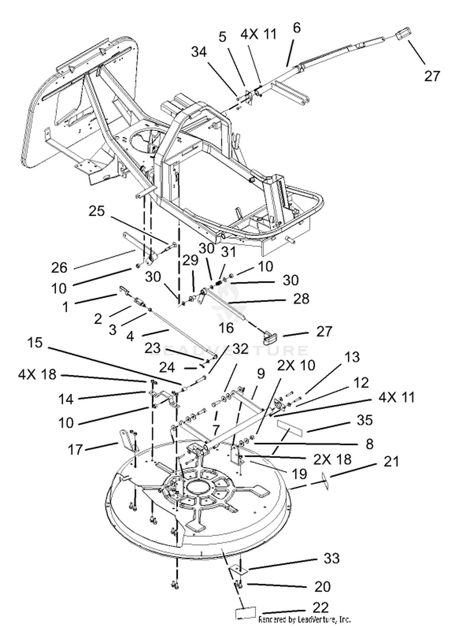 Deck Suspension Assembly