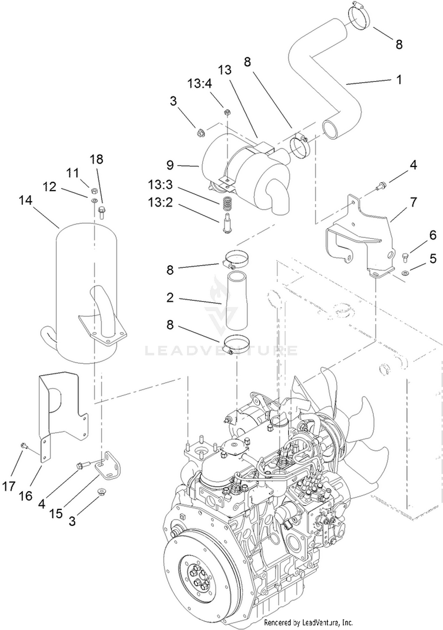 Air Cleaner and Muffler Assembly