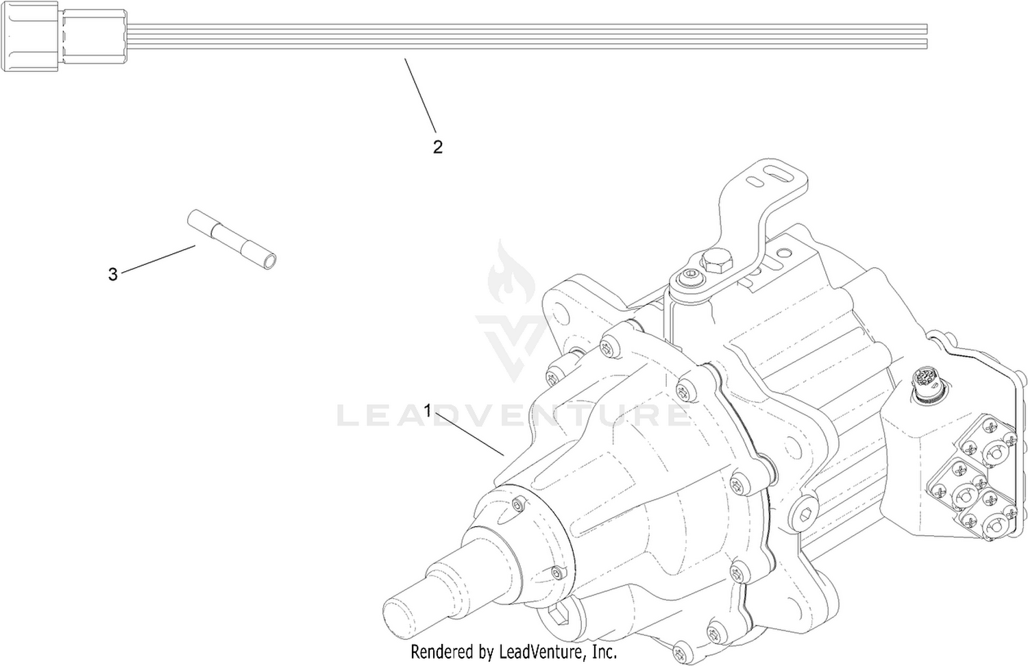 LH Motor and Gearbox Jumper Kit Assembly No. 147-3054
