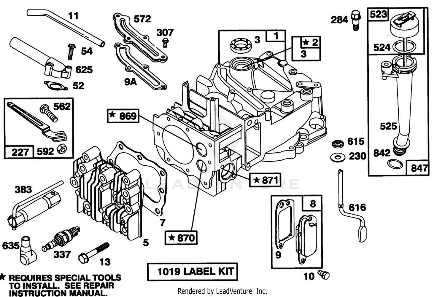 Engine Briggs  Stratton Model 122702-3171-01