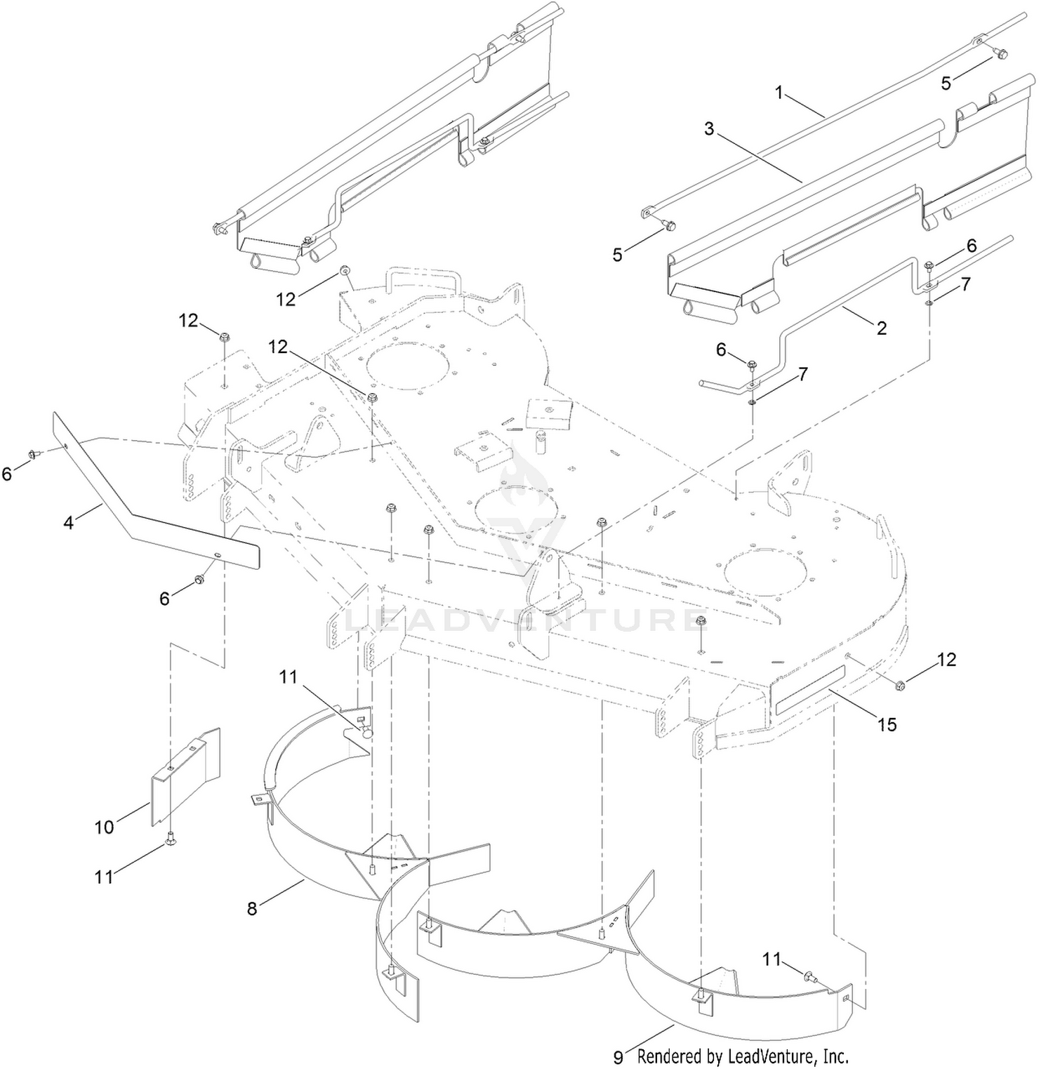 54 Inch Deck Baffle Assembly