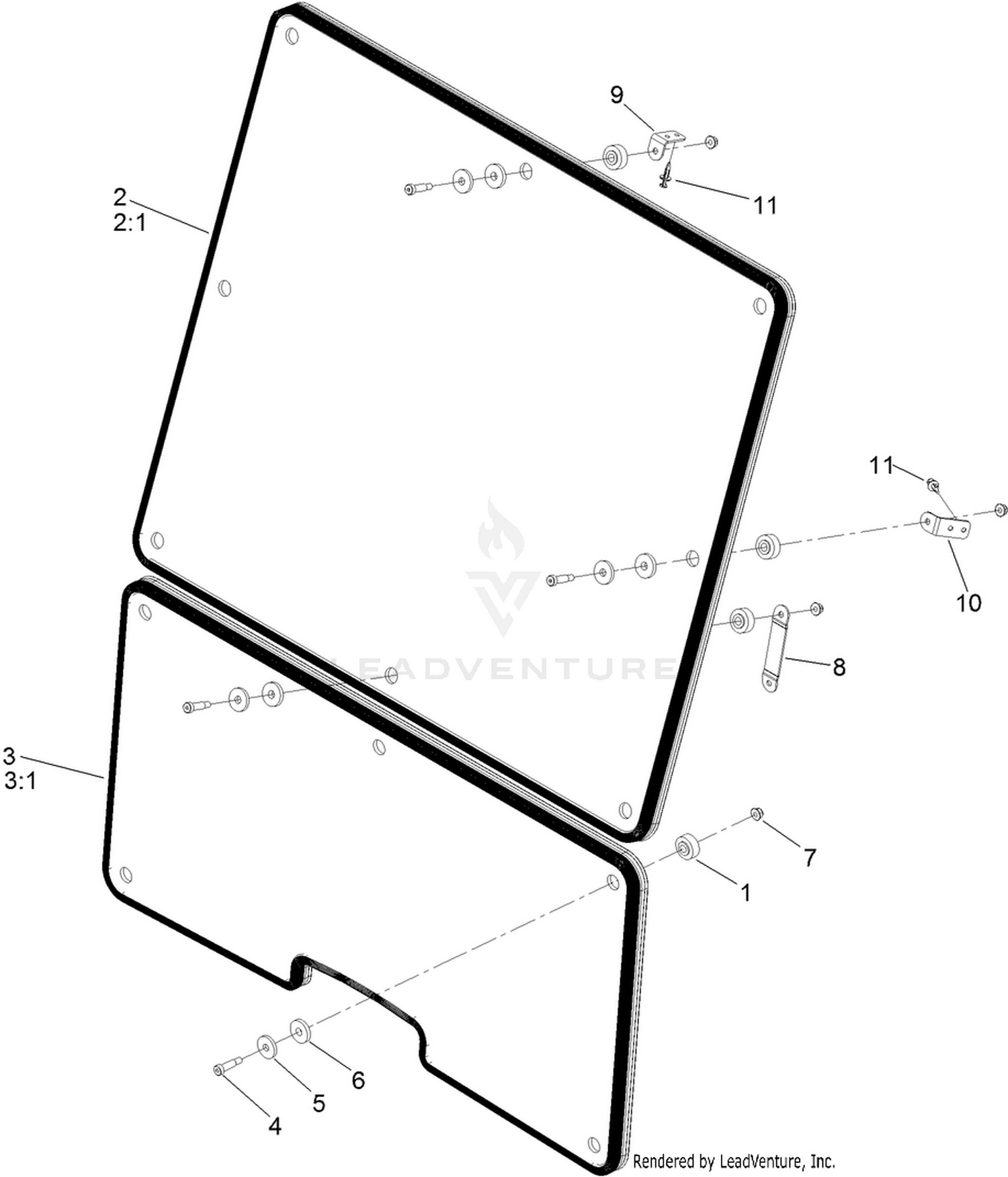 Polycarbonate Windshield Assembly
