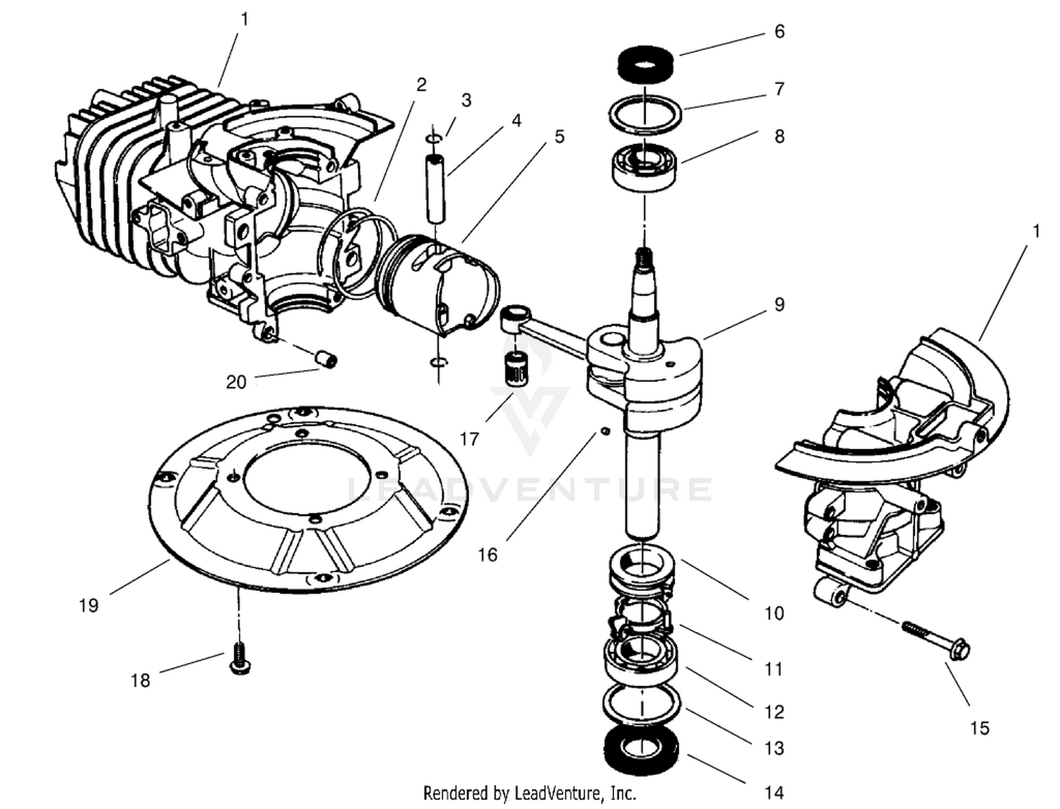 Crankshaft Assembly (model No. 48pw)