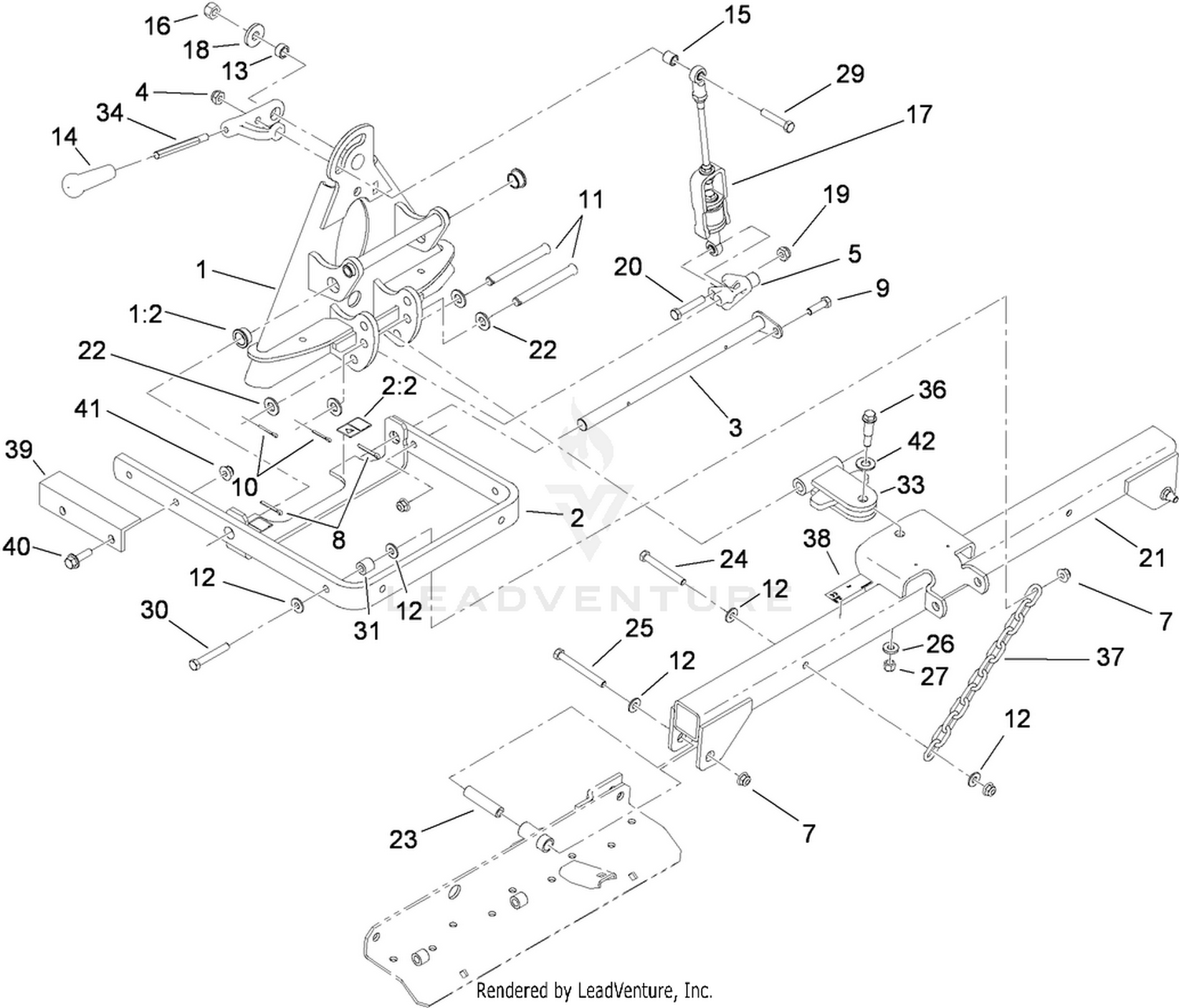 Lift Arm and Hanger Assembly