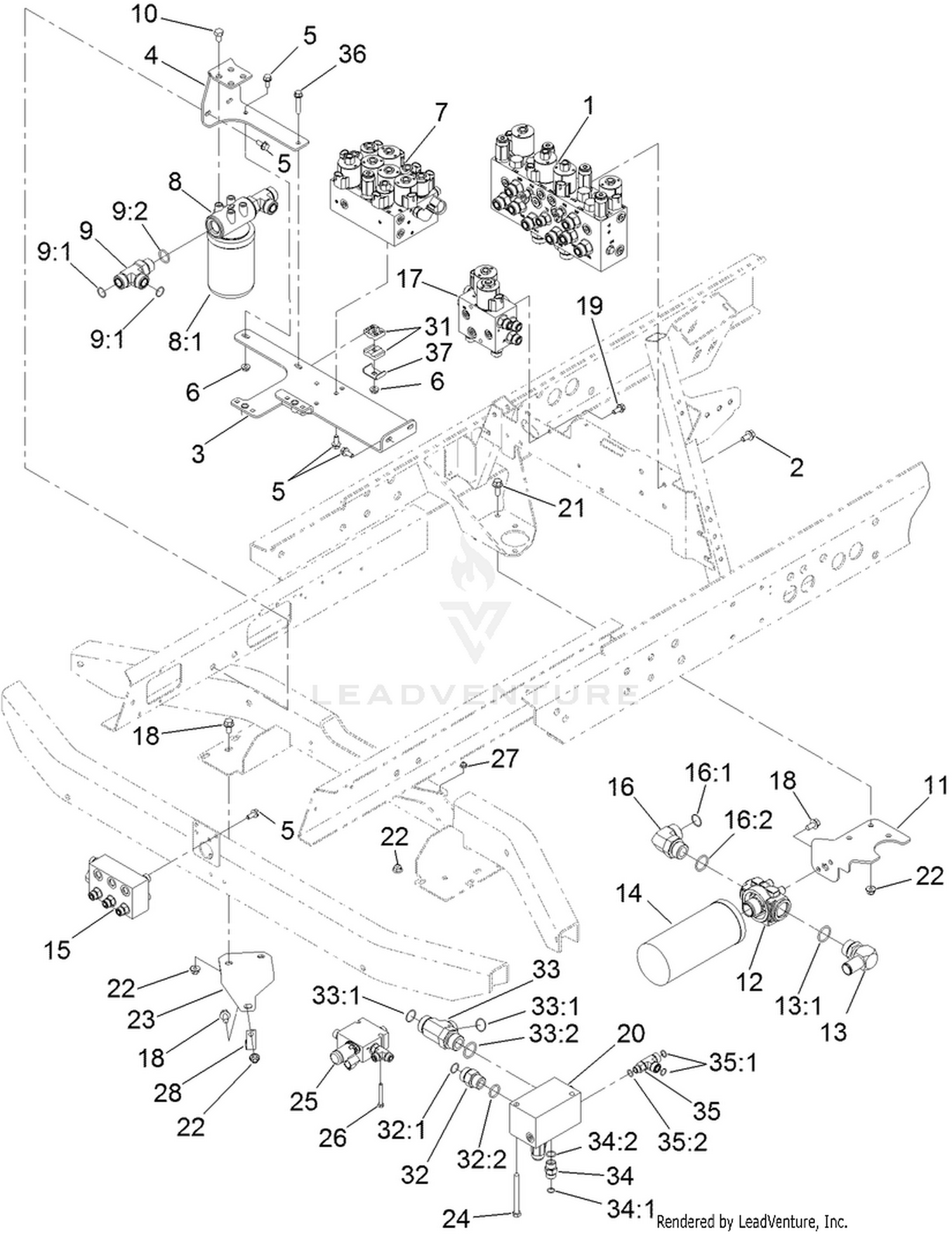Hydraulic Valve Mounting Assembly