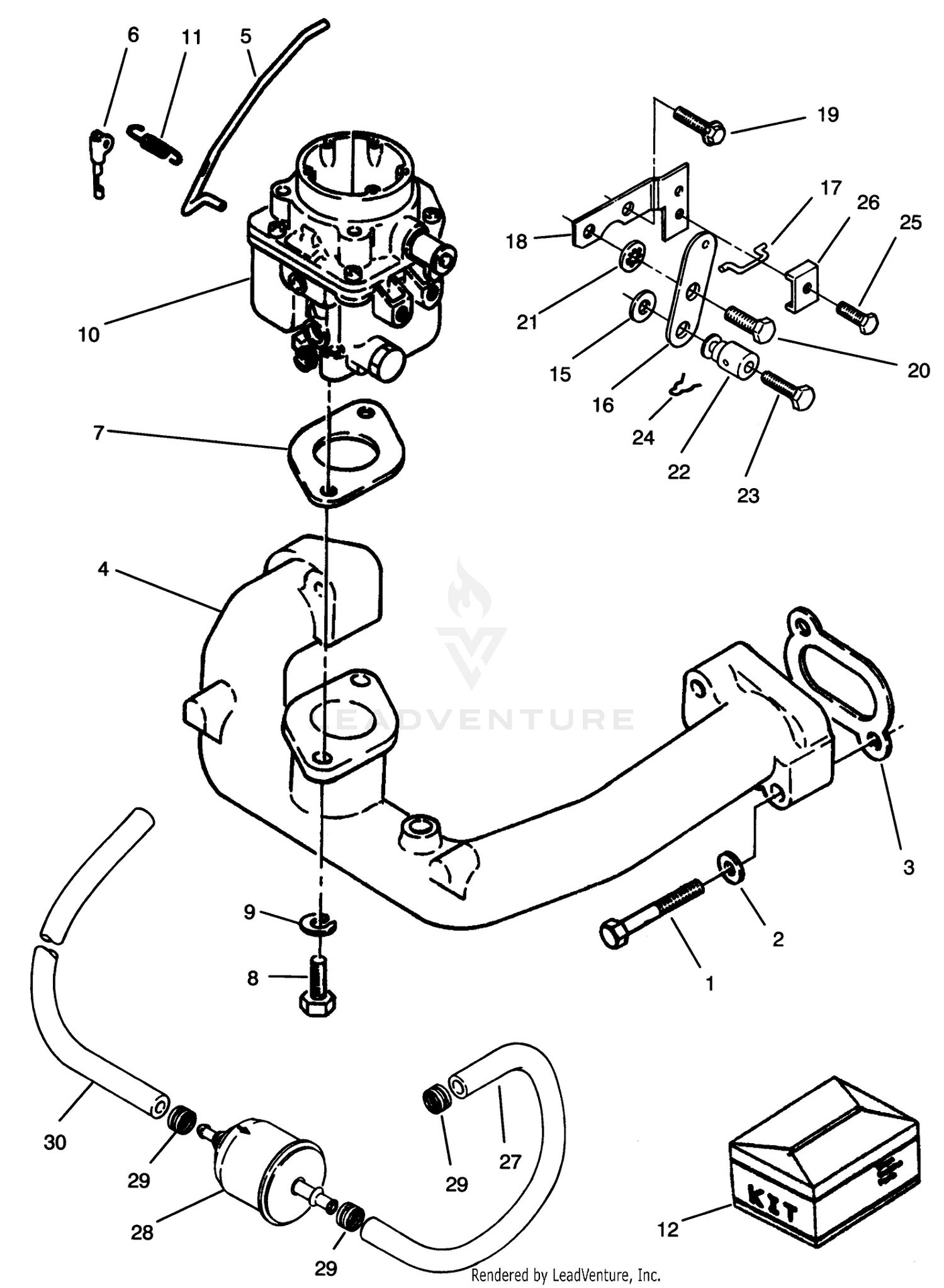 Carburetor  Intake Manifold Assembly