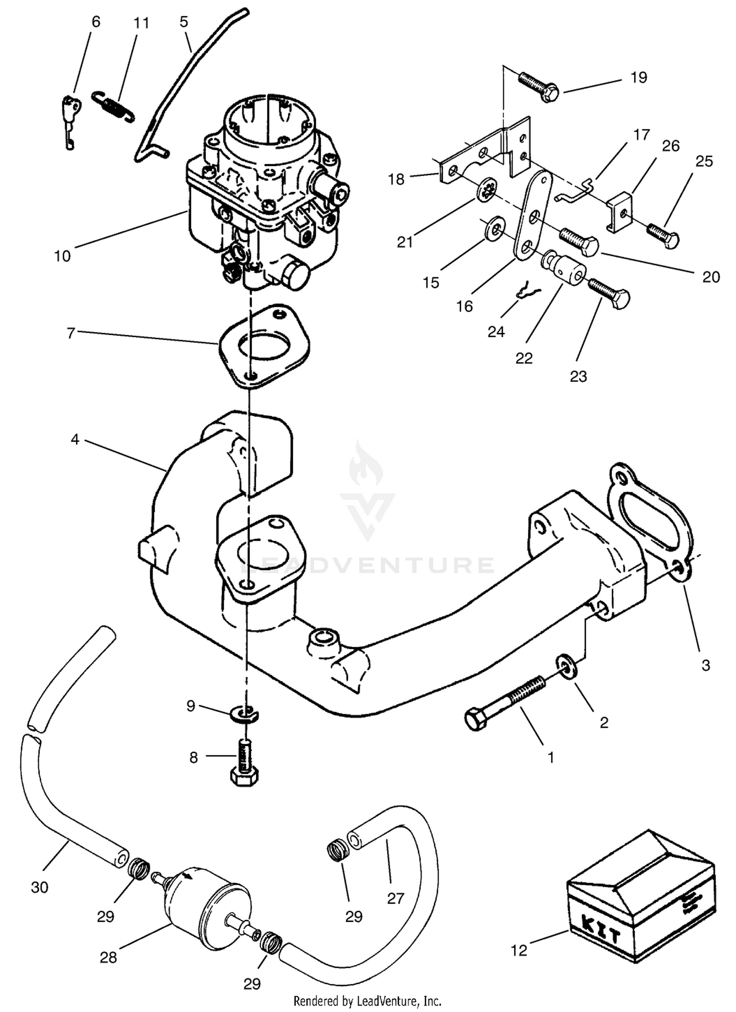 Carburetor  Intake Manifold Assembly