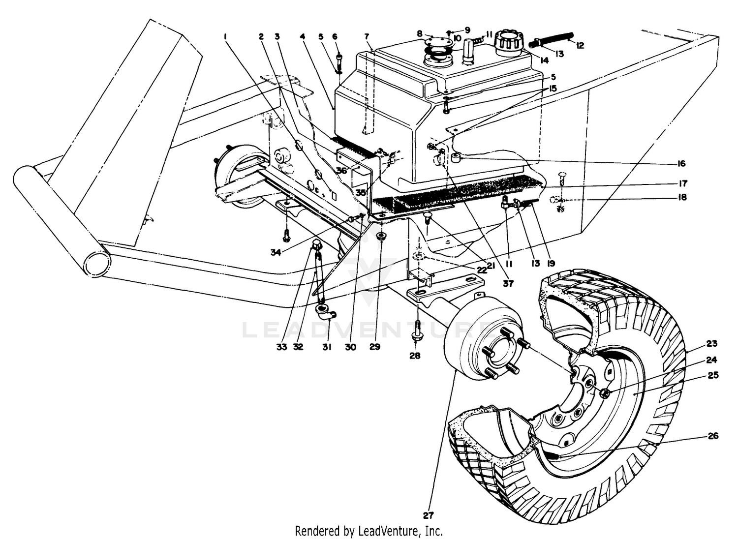 Front Axle  Fuel Tank Assembly
