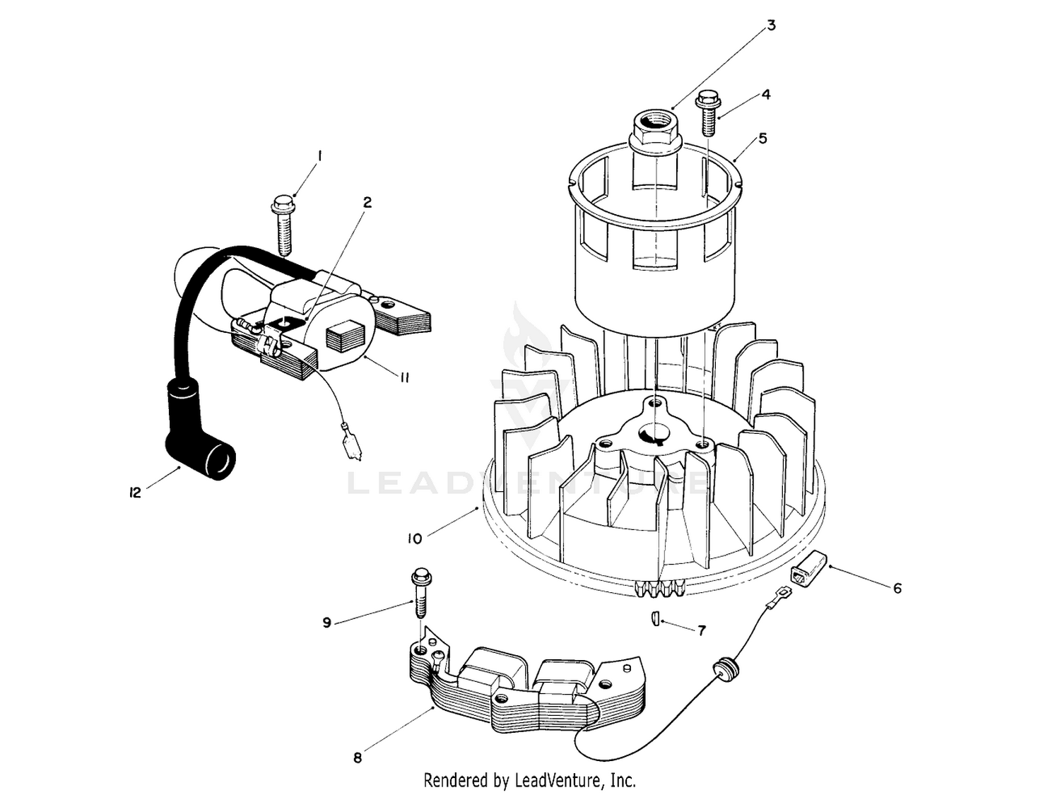 Magneto  Flywheel Assembly (engine No. Vmk9)