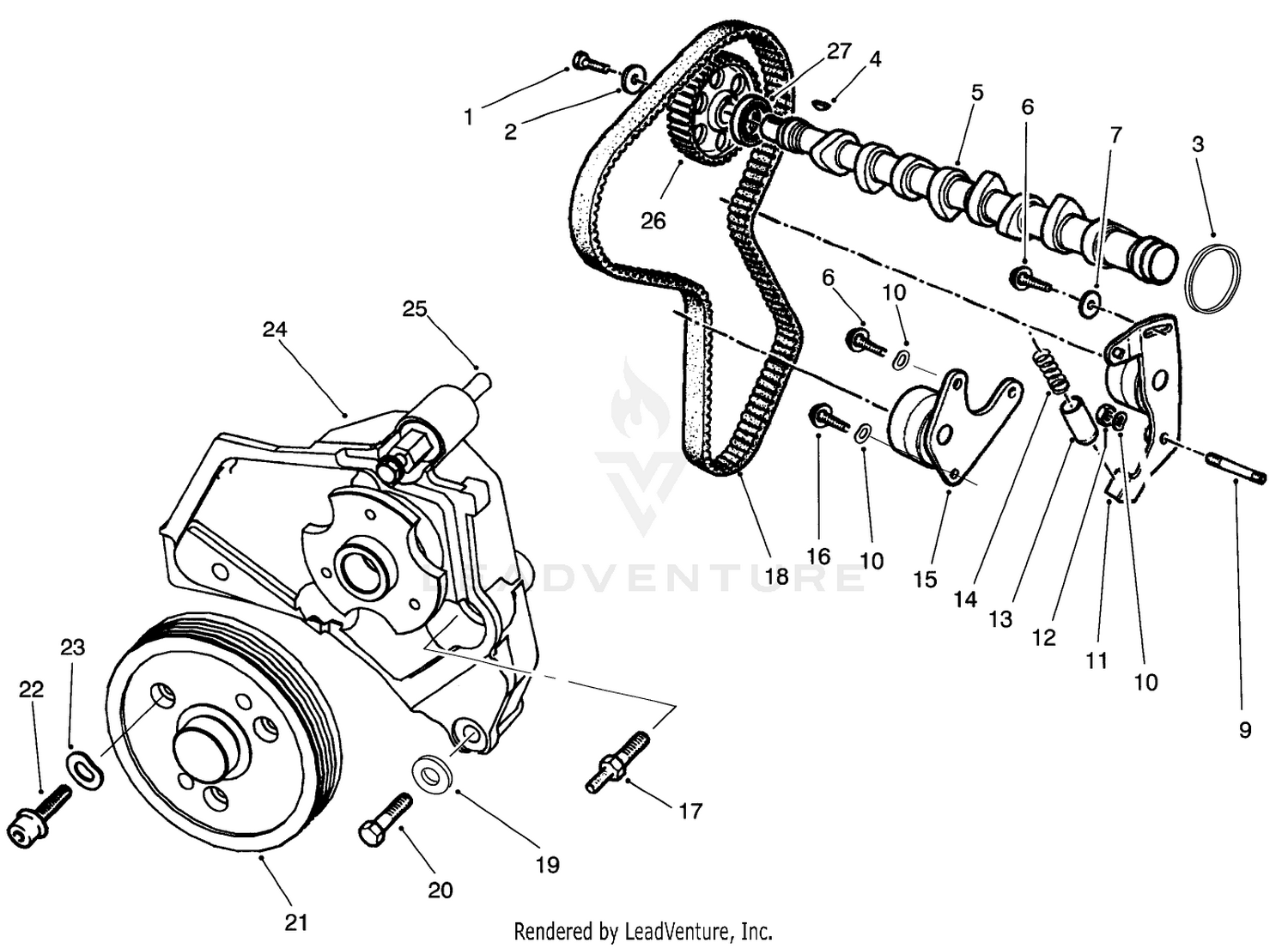 Camshaft  Fan Support Assembly
