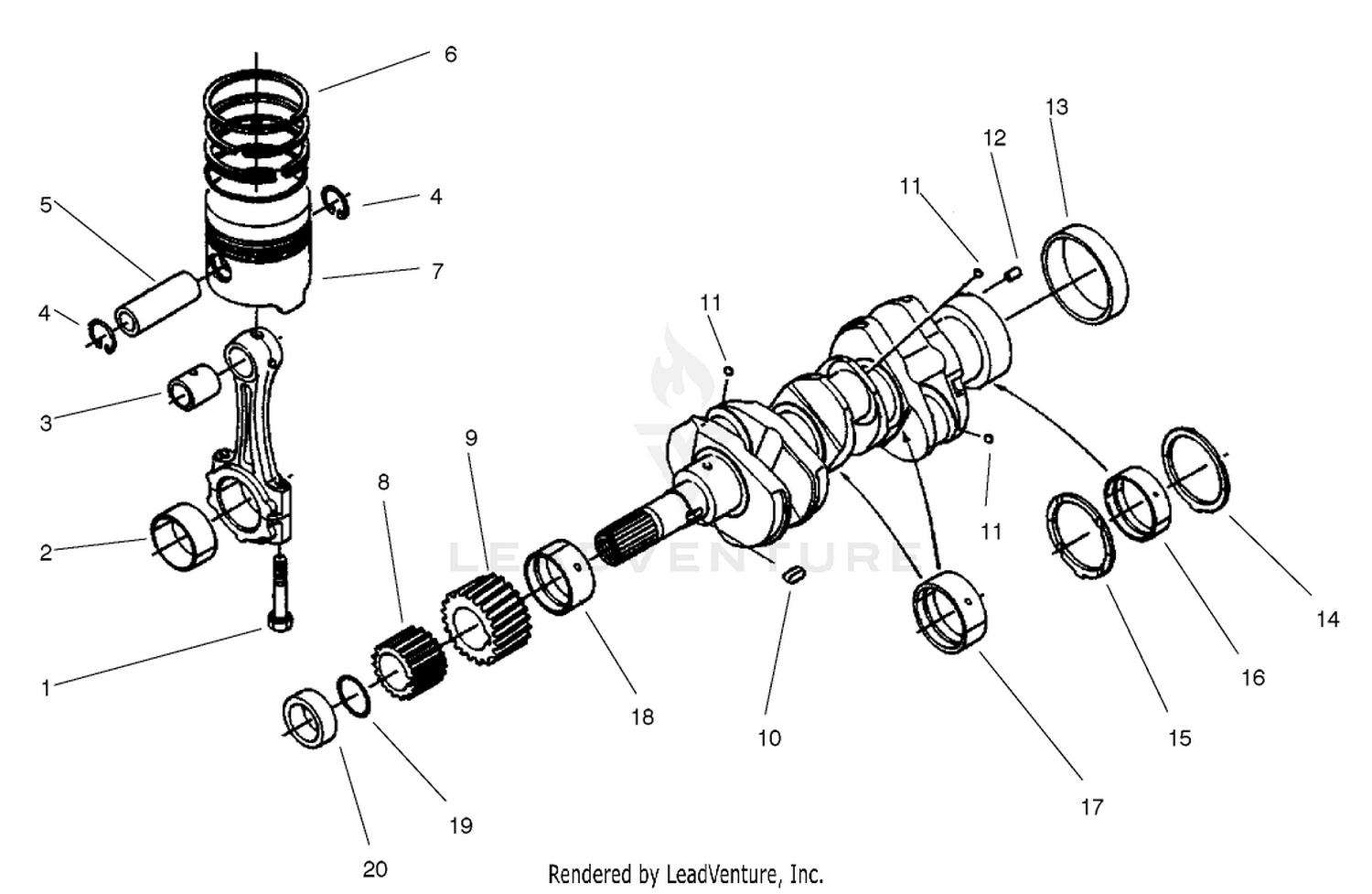 Piston And Crankshaft Assembly