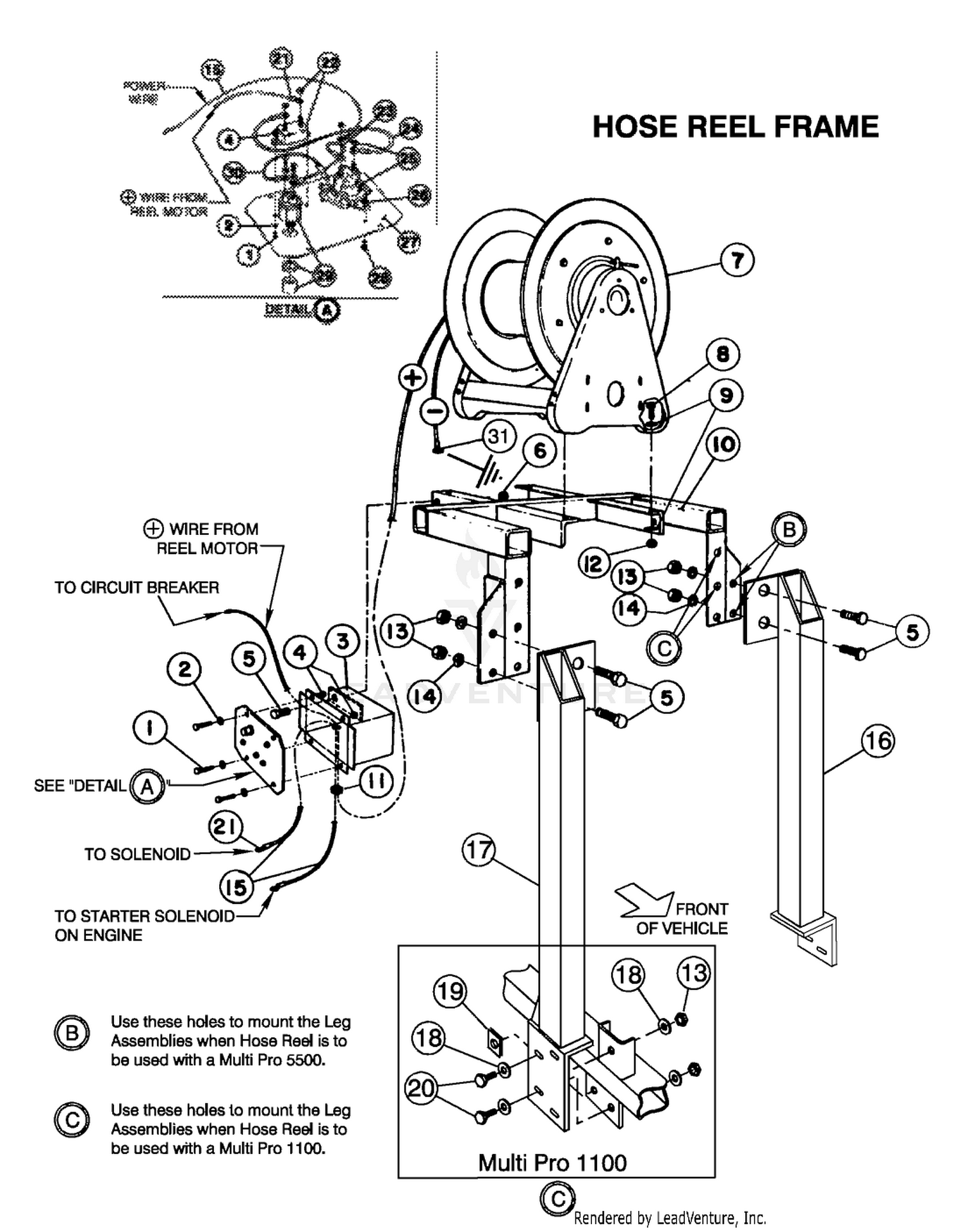 HOSE REEL FRAME