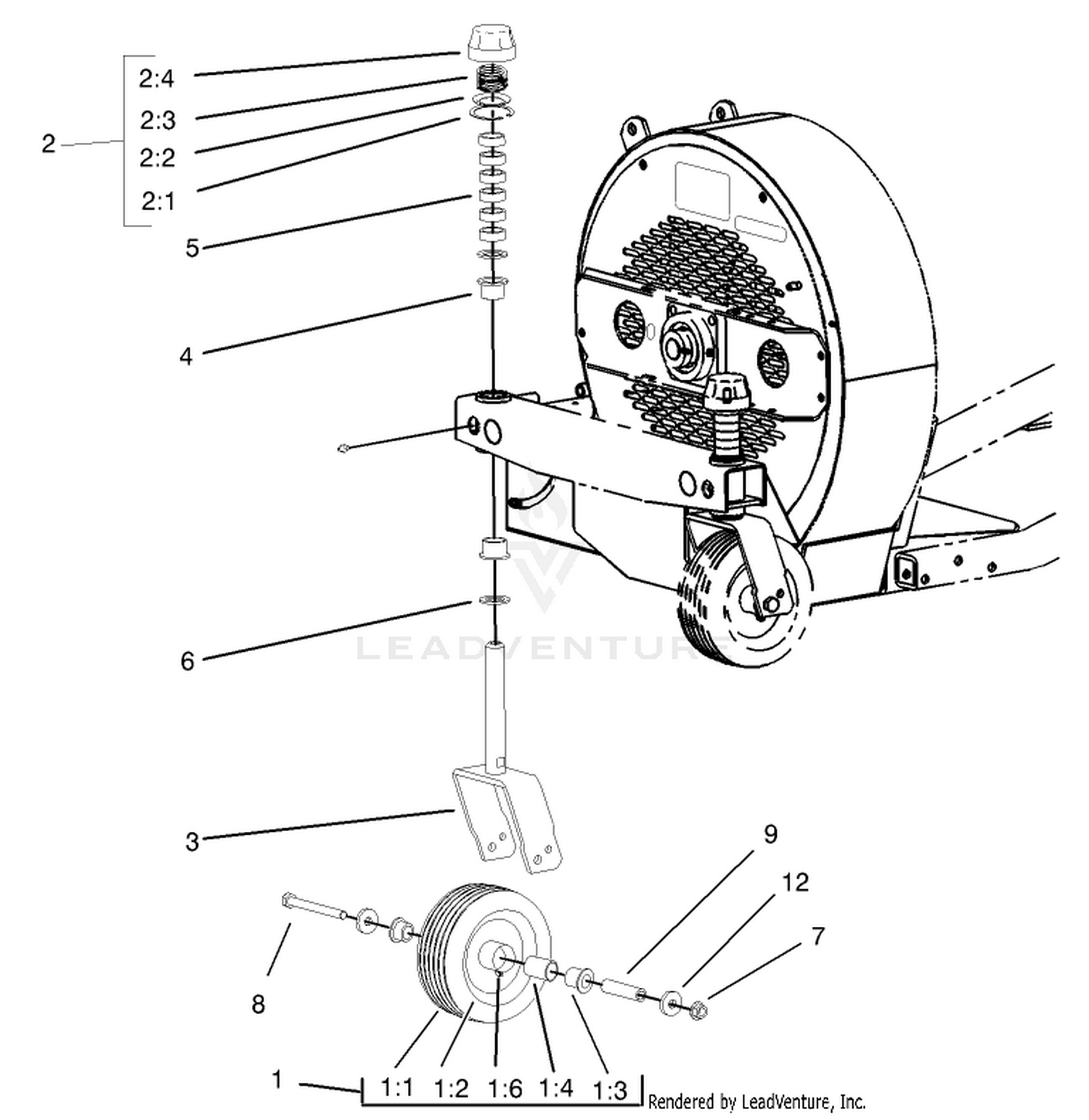 Castor Wheel Assembly