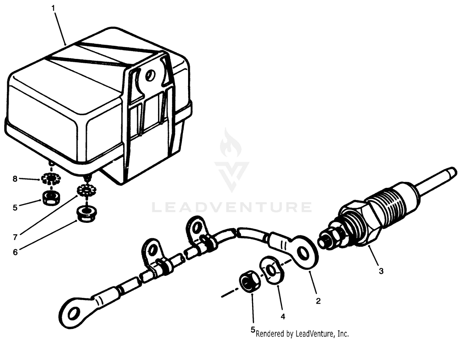 Glow Plug and Glow Relay Assembly