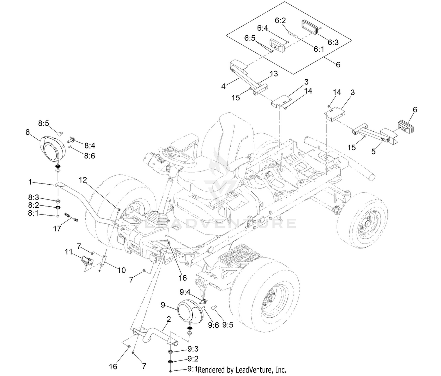 Head Light, Tail Light and Horn Assembly