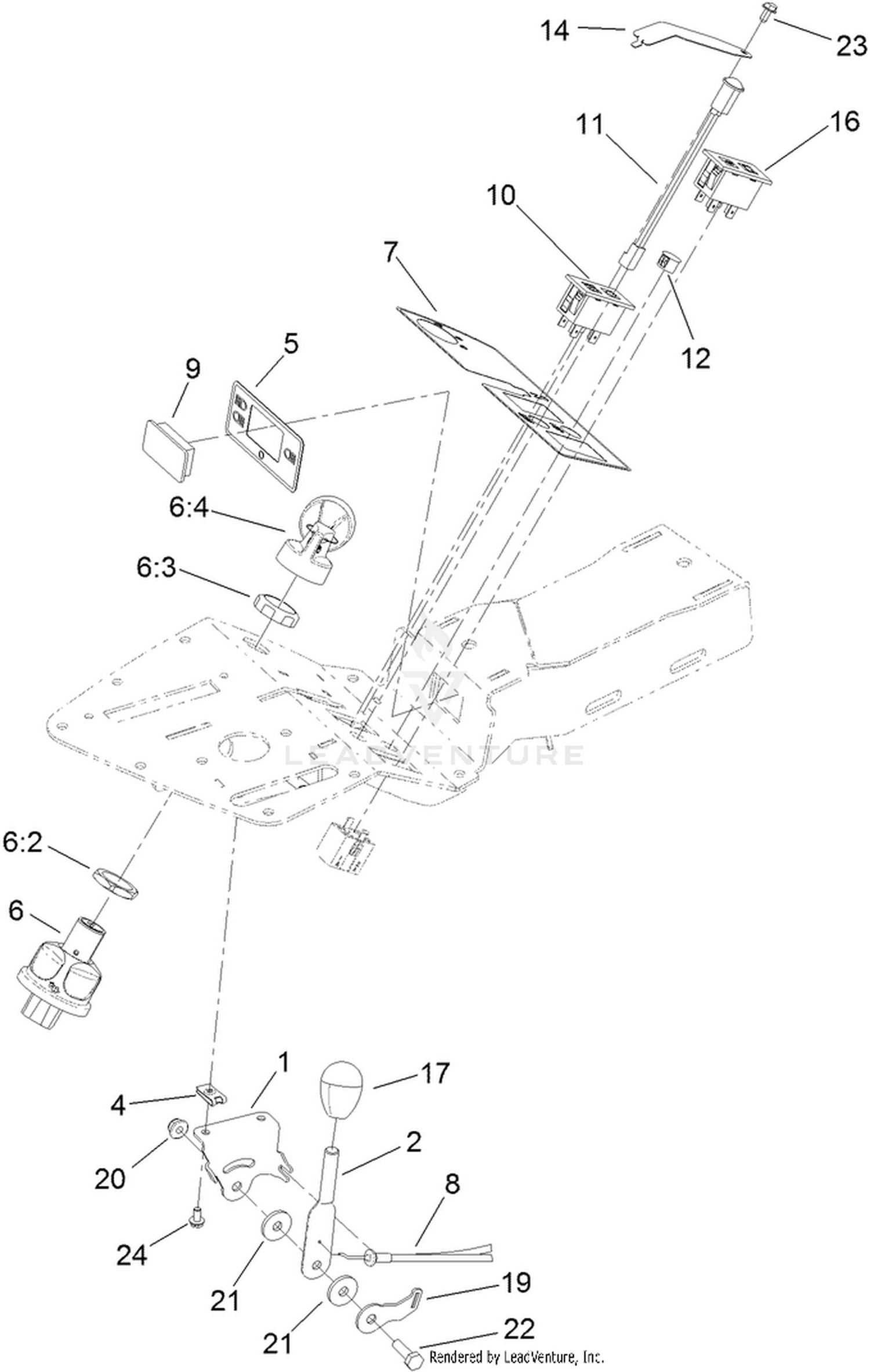 Ignition, Throttle and Choke Control Assembly
