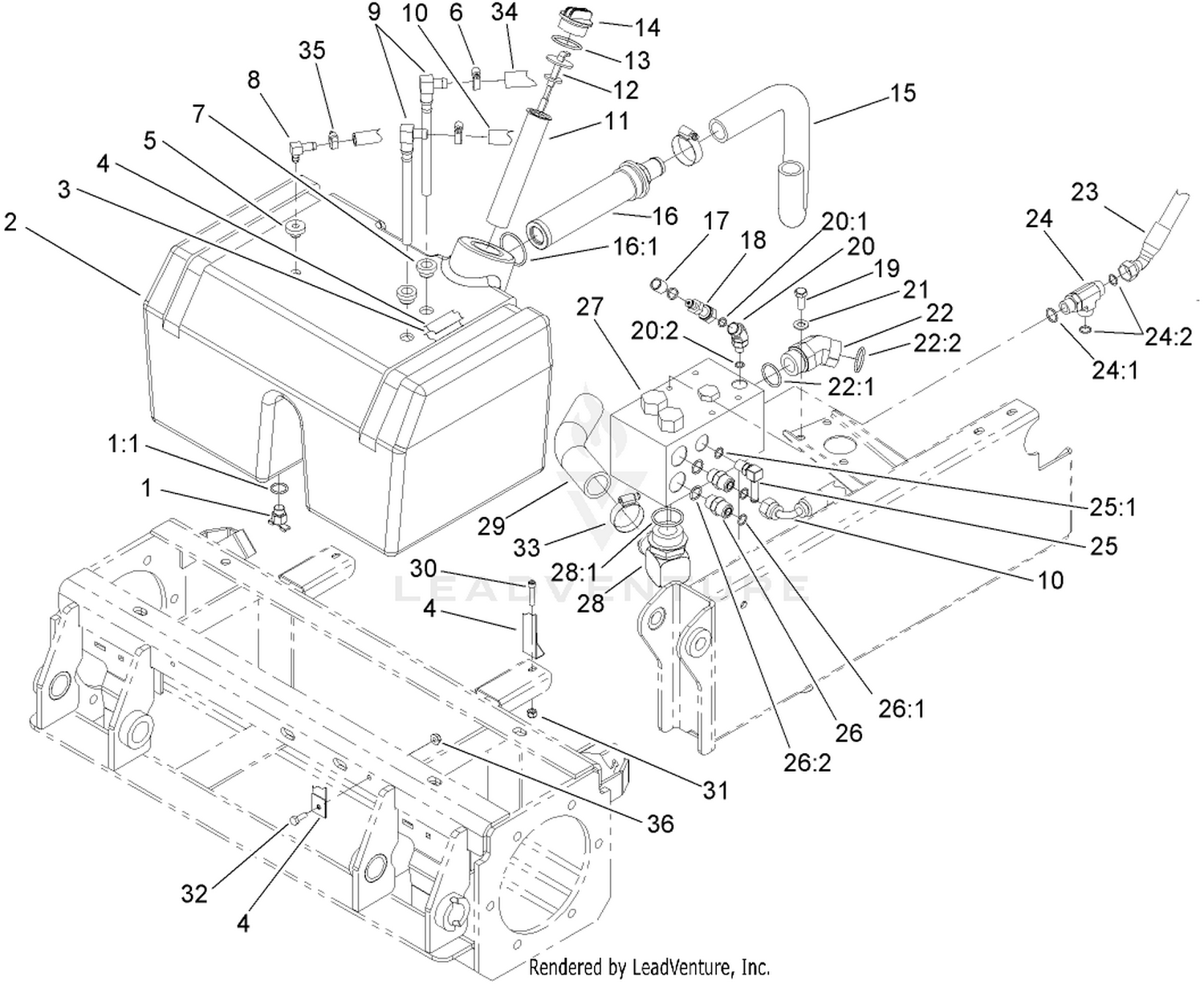Hydraulic Reservoir and Filter Assembly