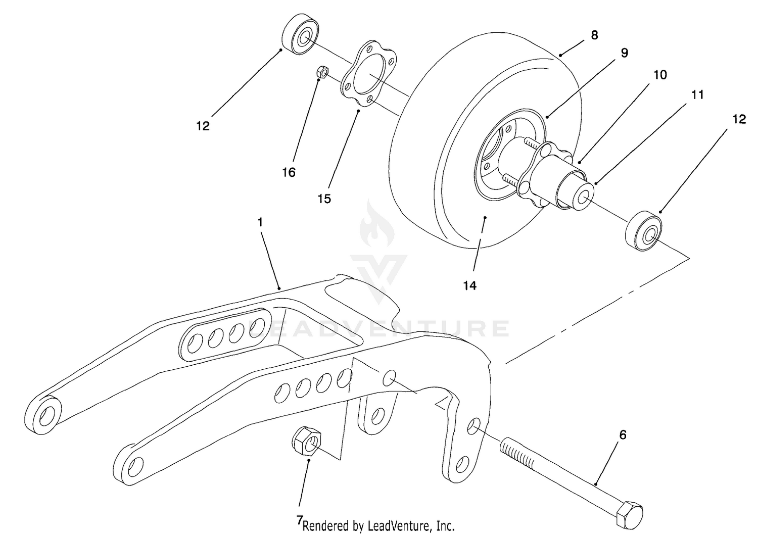 Rear Pivot Arm Assembly