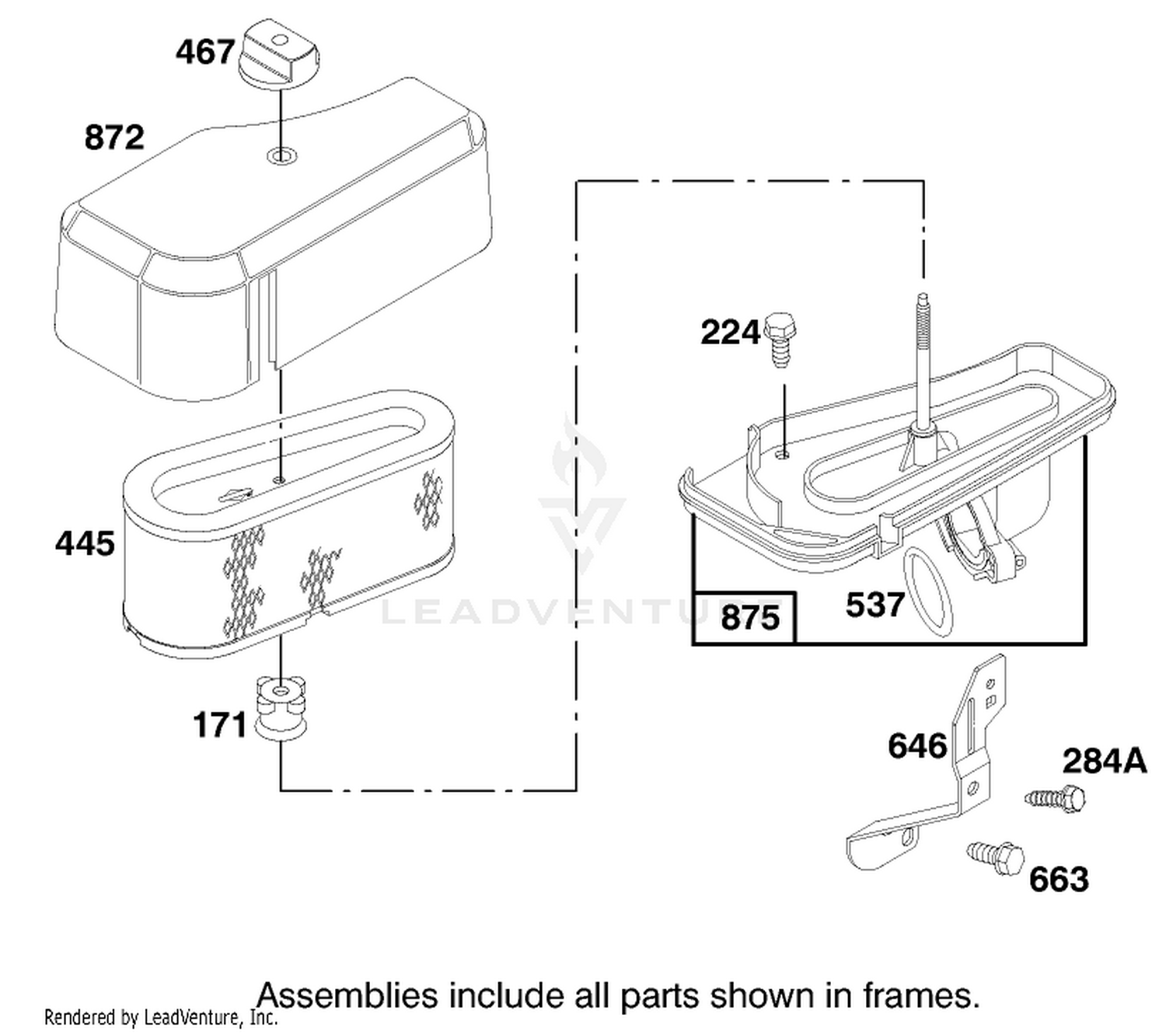 Engine Briggs  Stratton Model 284707-1148-E1 5