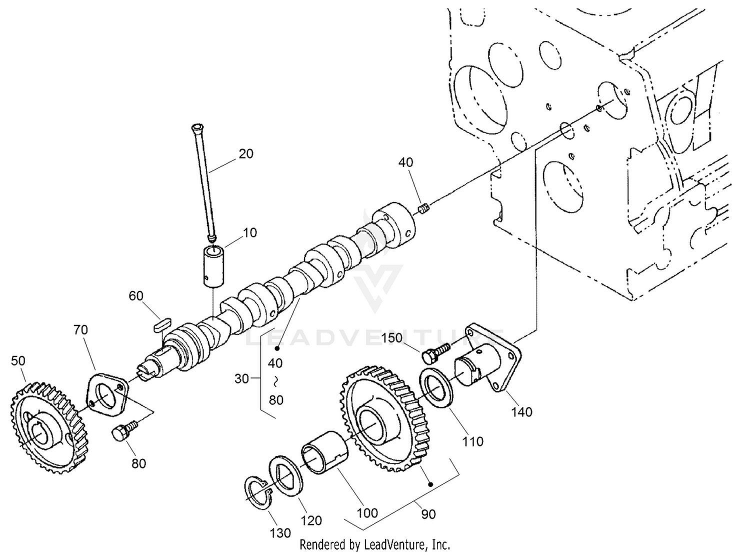 Cam Shaft and Idle Gear Assembly