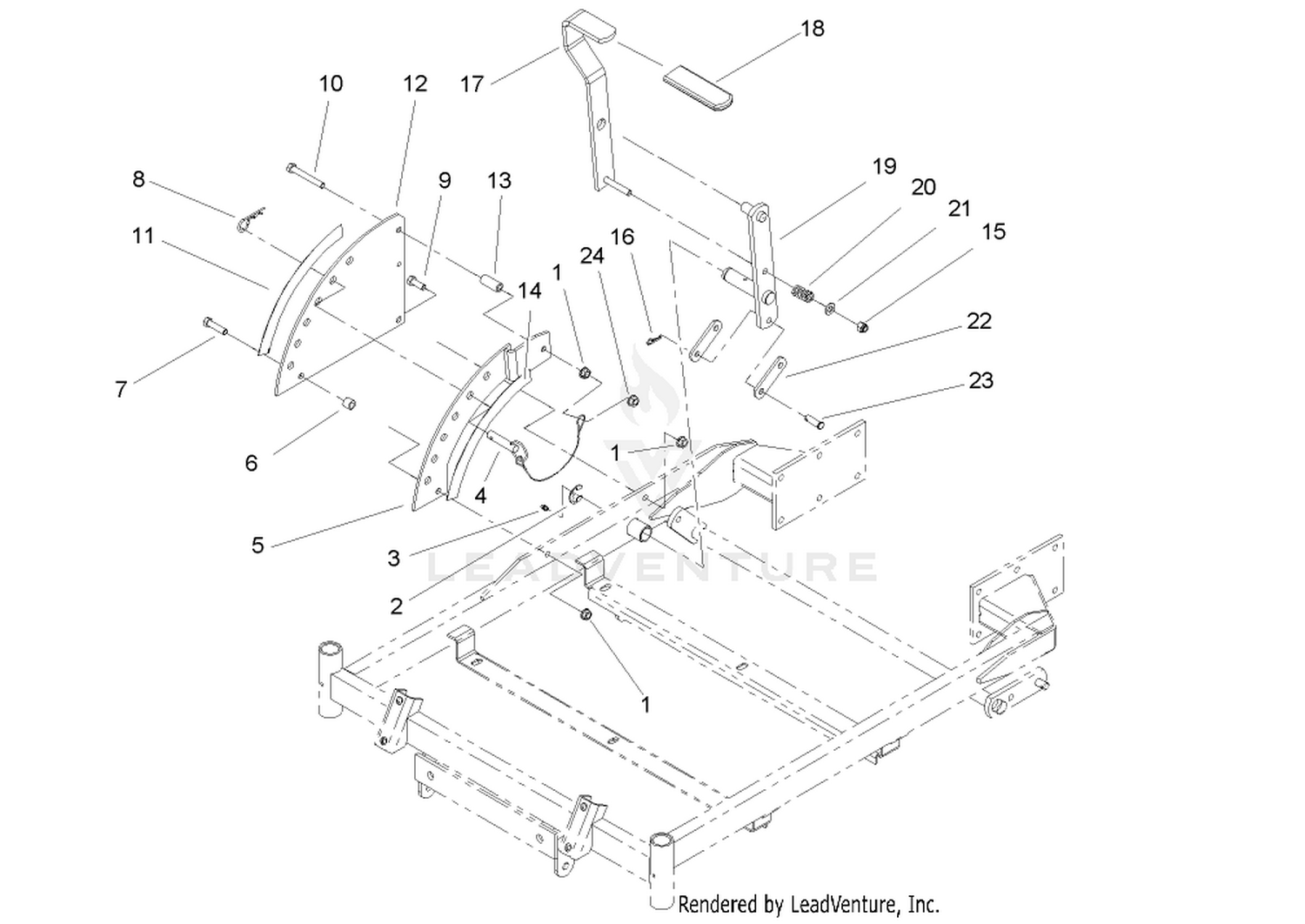 Height-of-Cut Handle and Plate Assembly