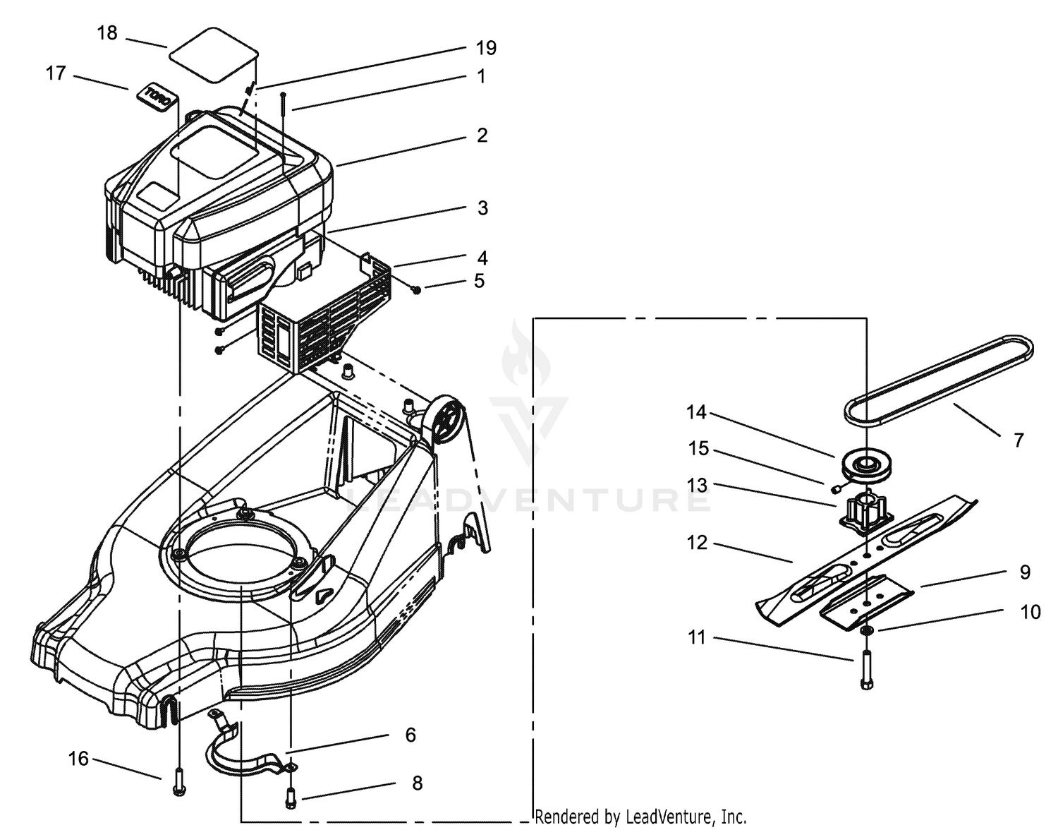 Engine and Blade Assembly