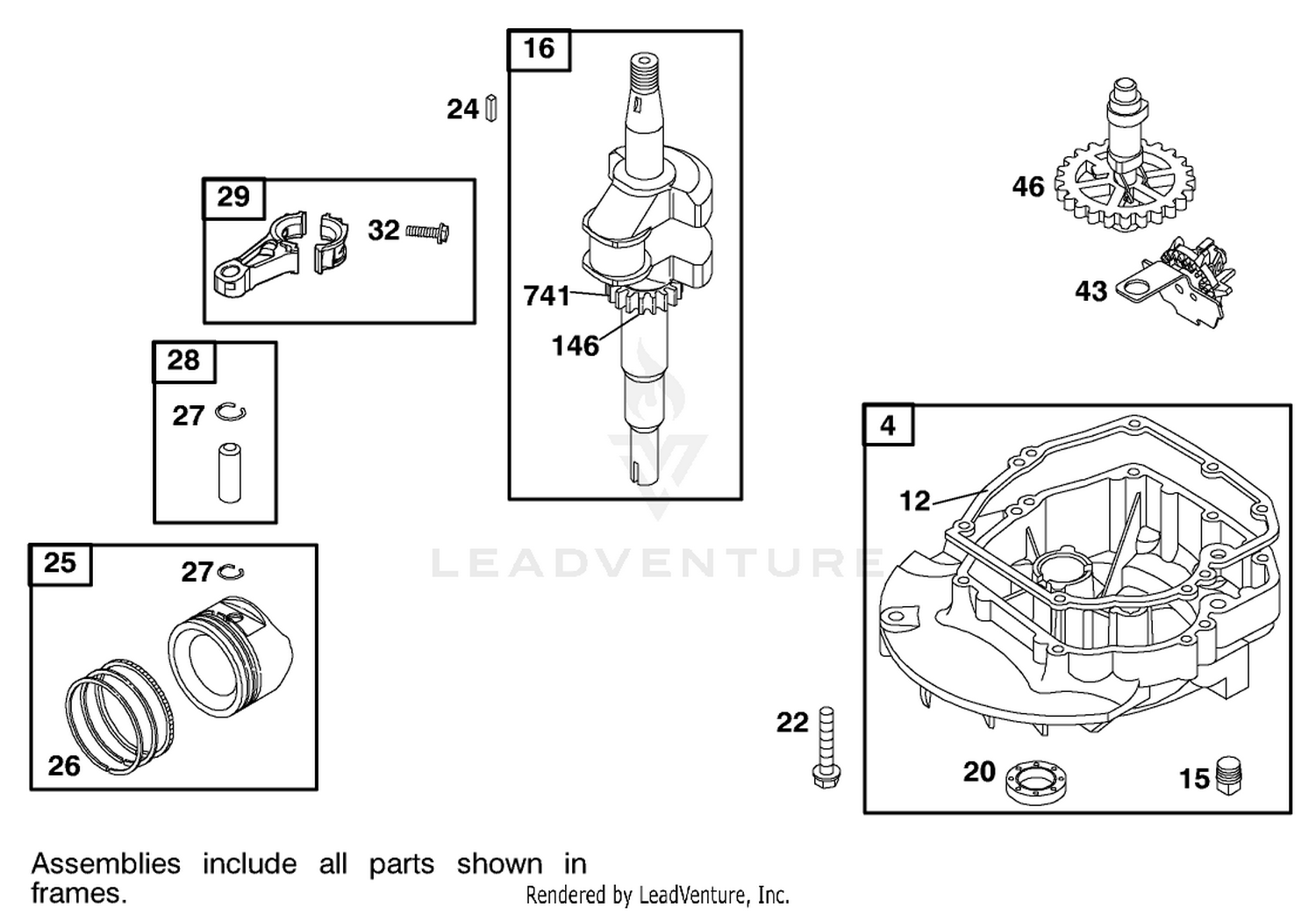 Engine Briggs  Stratton Model 122602-0150-E1 3