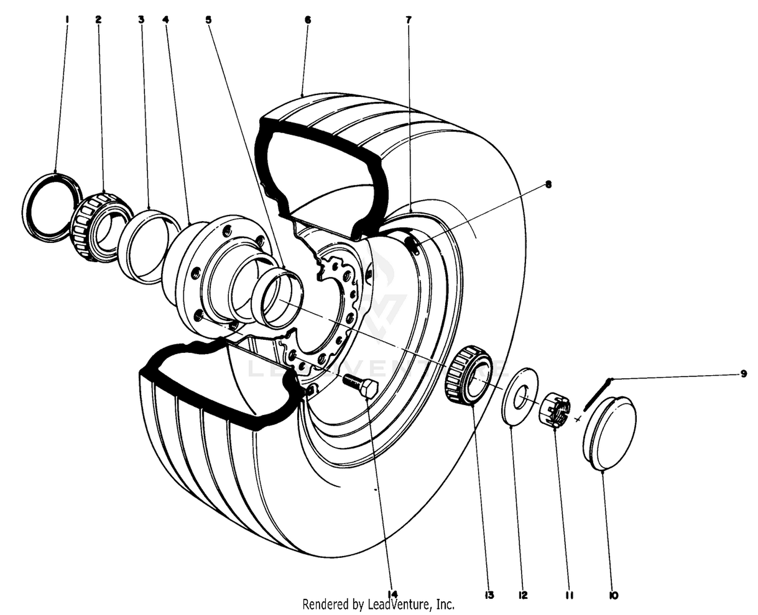 Front Wheel And Tire 9.5 L-14