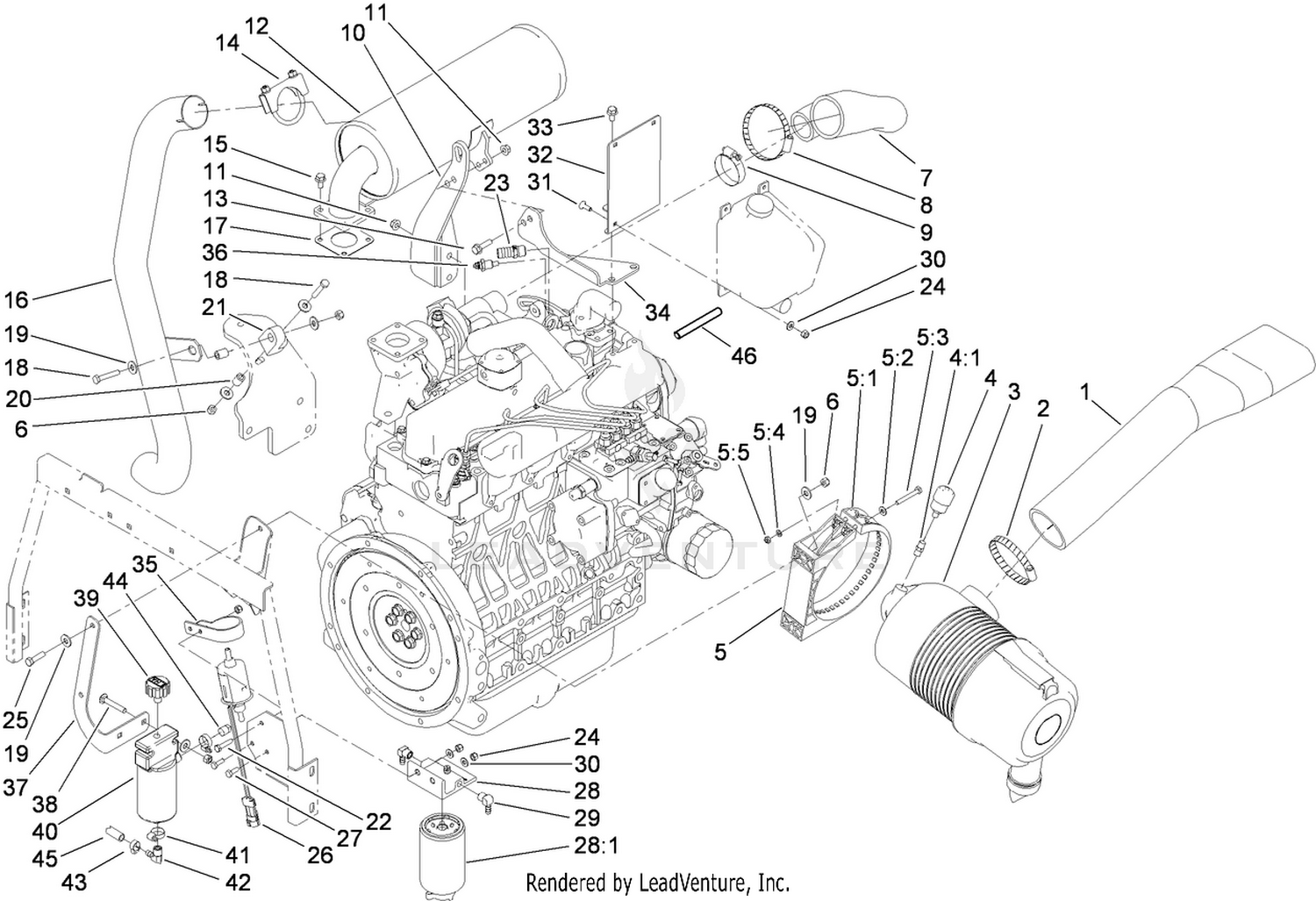 Air Cleaner and Muffler Assembly