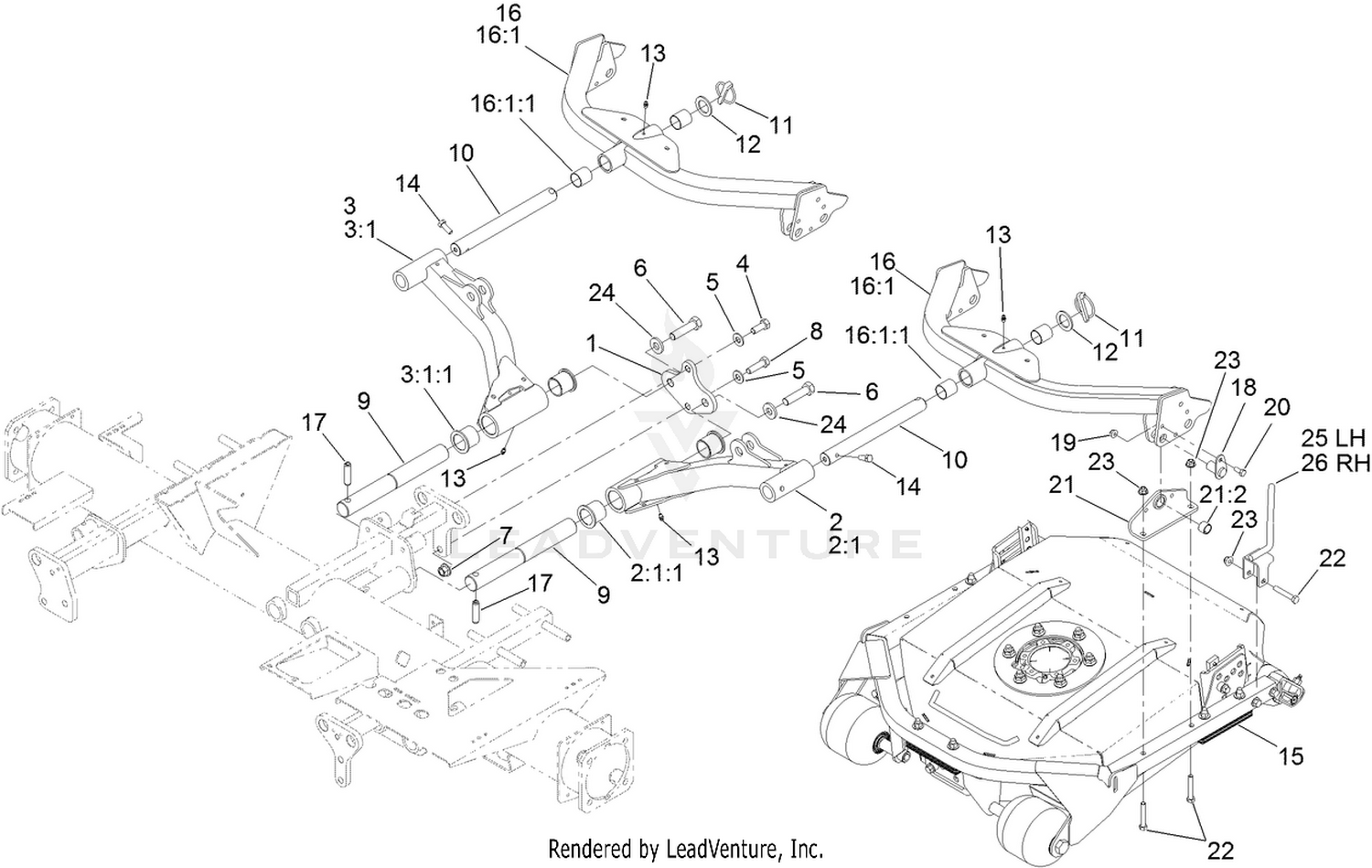 Rear Deck Suspension Assembly