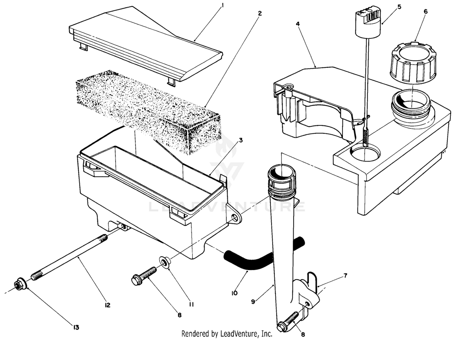 Air Cleaner  Fuel Tank Assembly (engine Model No. Vmk9-2)