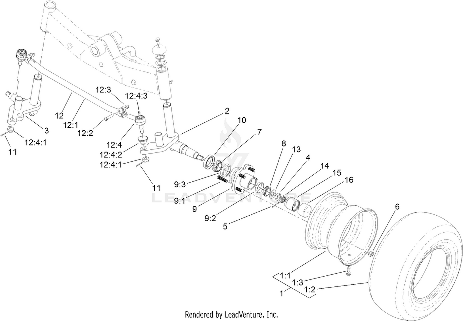 Wheel and Spindle Assembly
