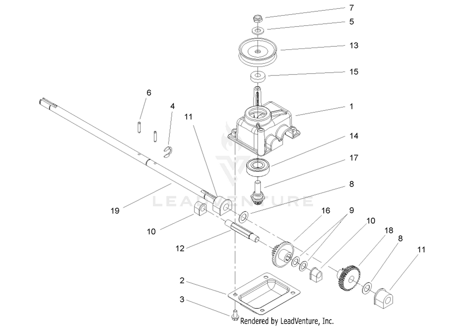Gear Case Assembly No. 104-7593
