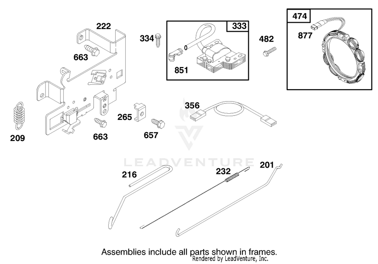 Engine Briggs  Stratton Mode 283707-1156-E1