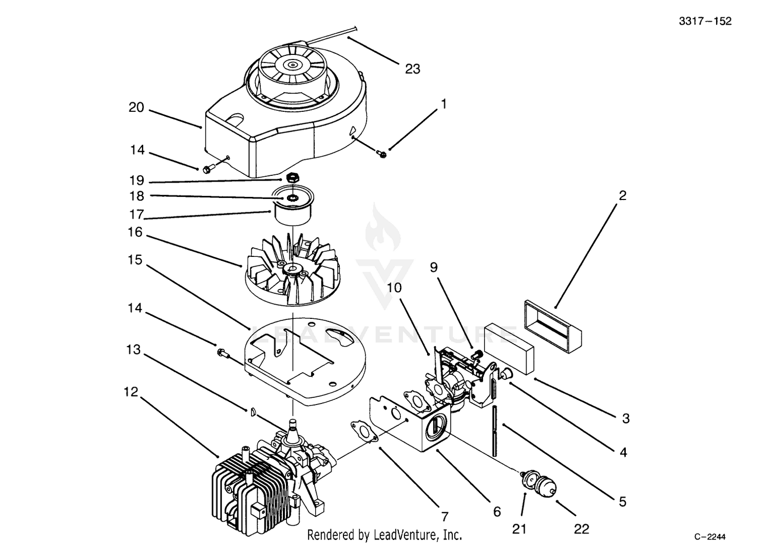 Shroud  Block Assembly (model No. 20441 Only)
