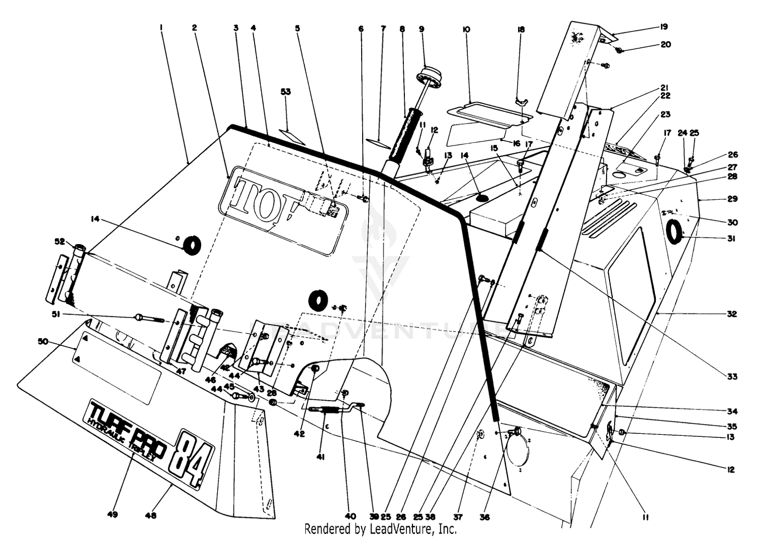 Hydraulic Reservoir And Front Shroud