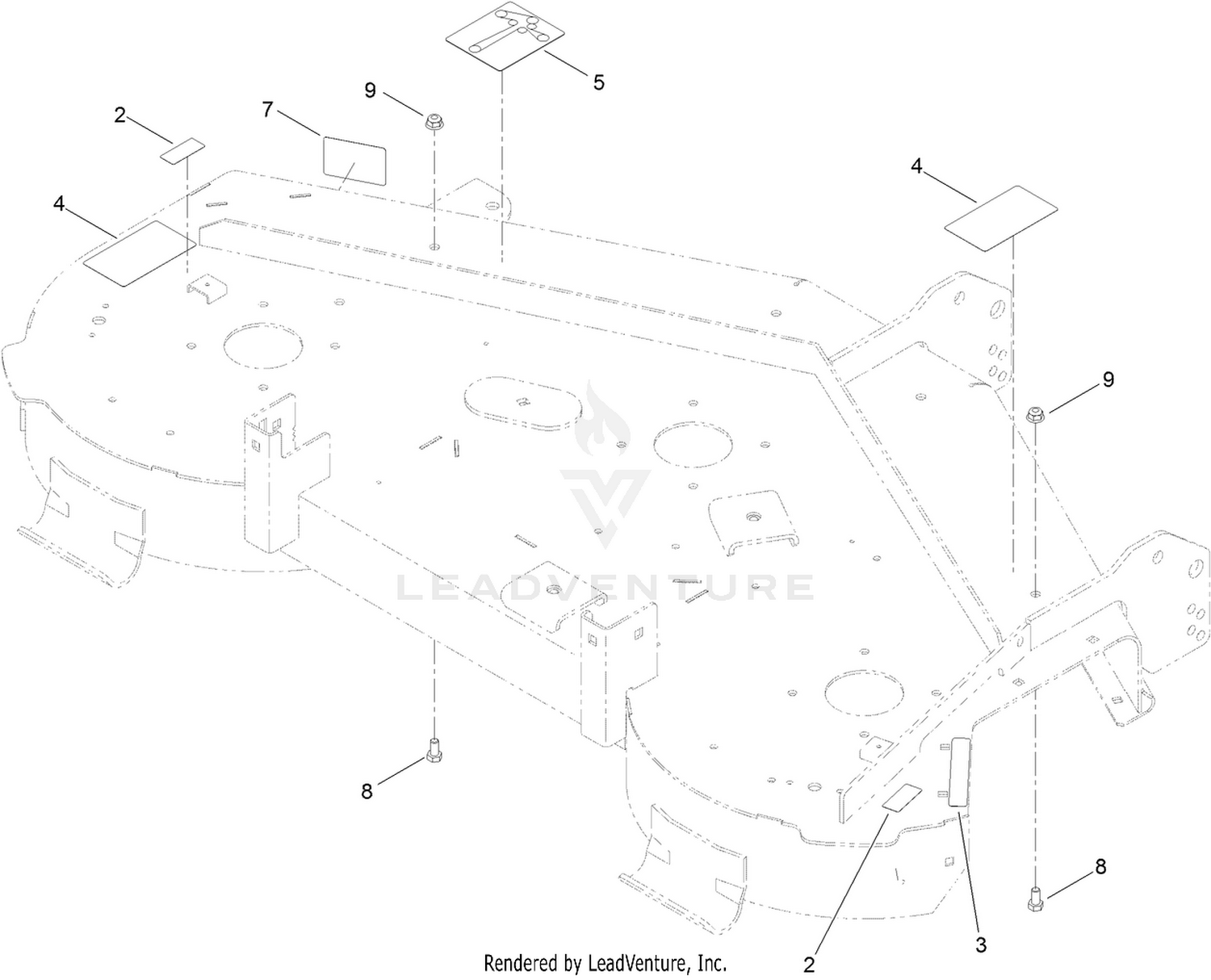 50 Inch Deck and Decal Assembly No. 131-3612
