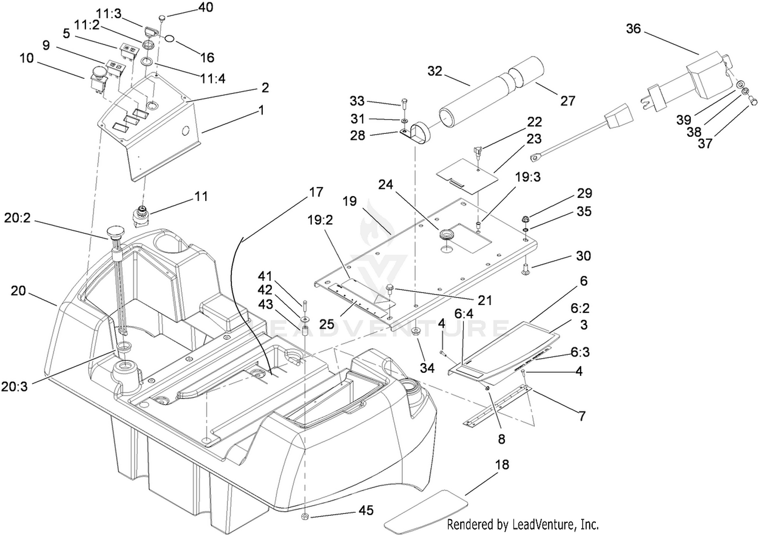 Fuel Tank and Control Panel Assembly