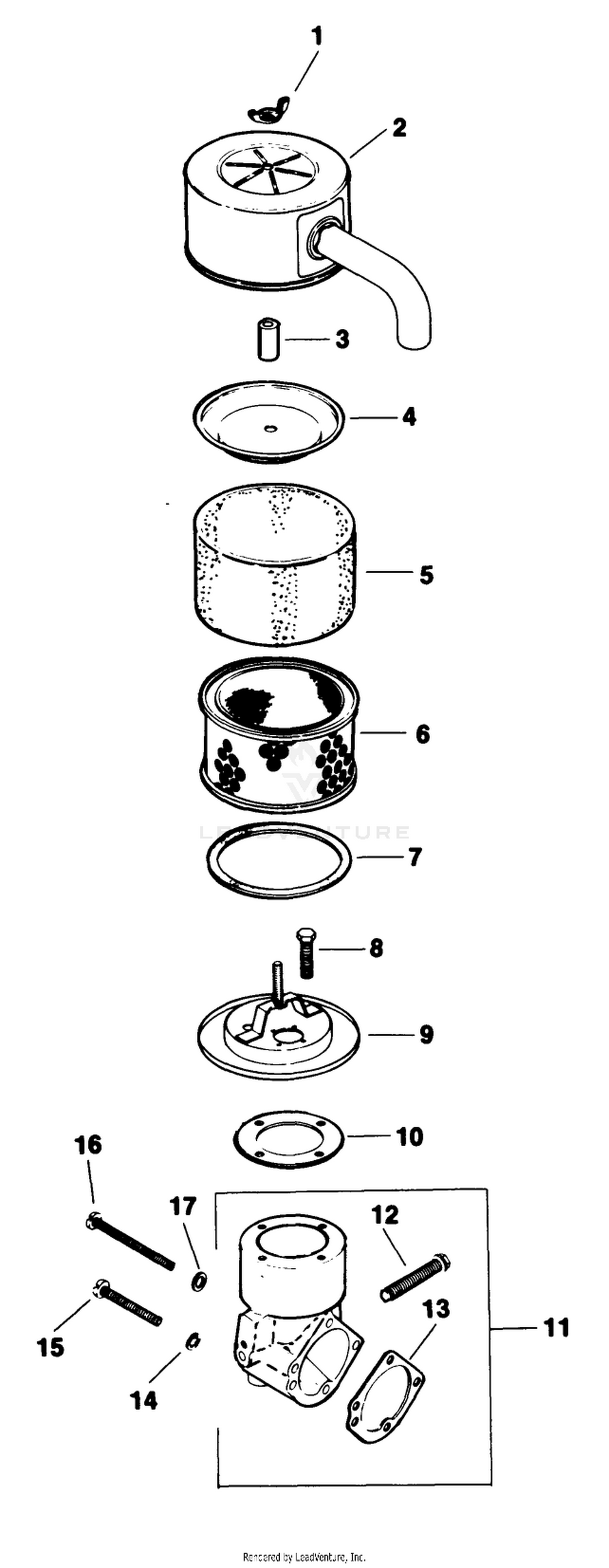Air Intake-Engine Kohler Model No. M18qs-24657